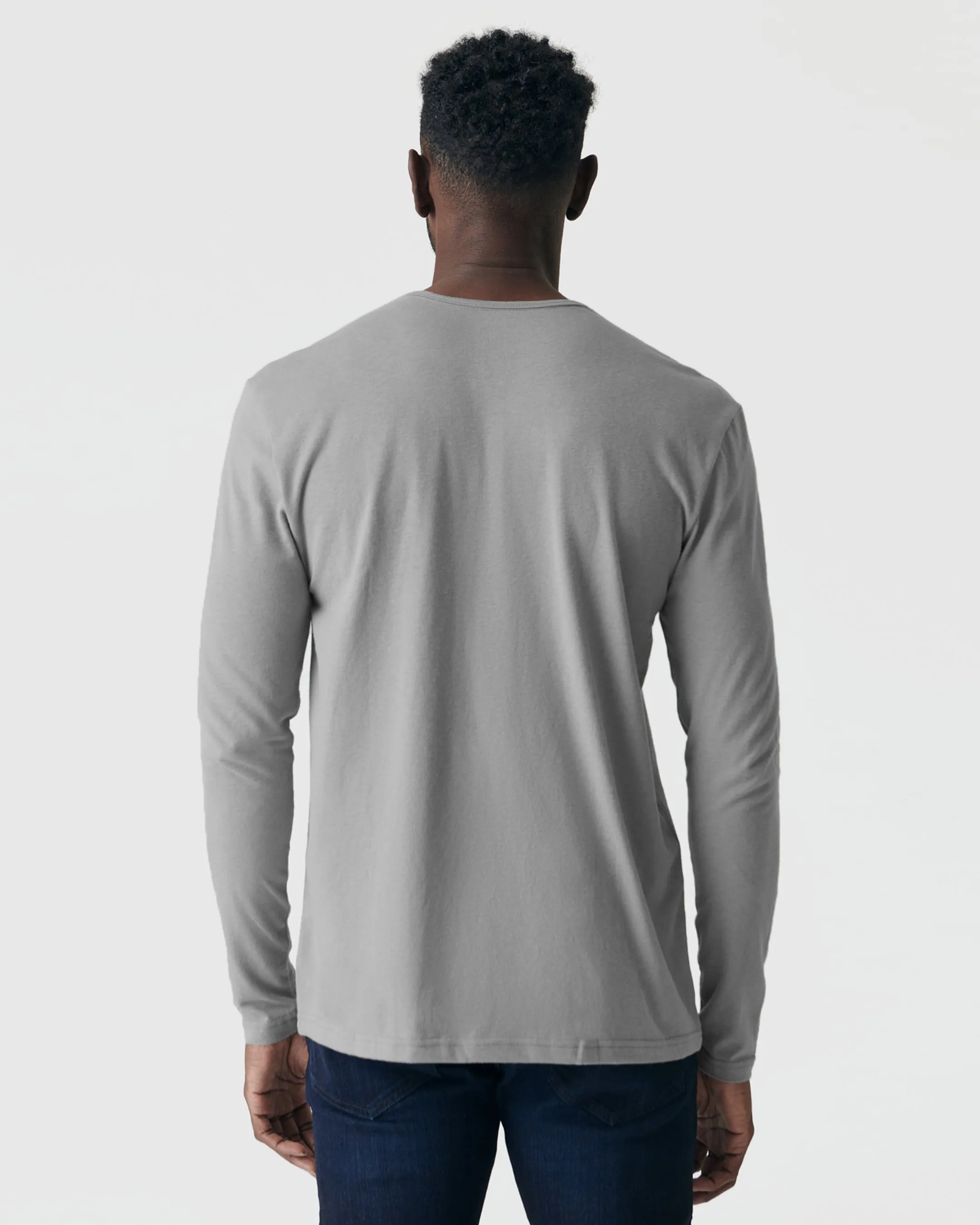 Glacier Gray Long Sleeve Henley