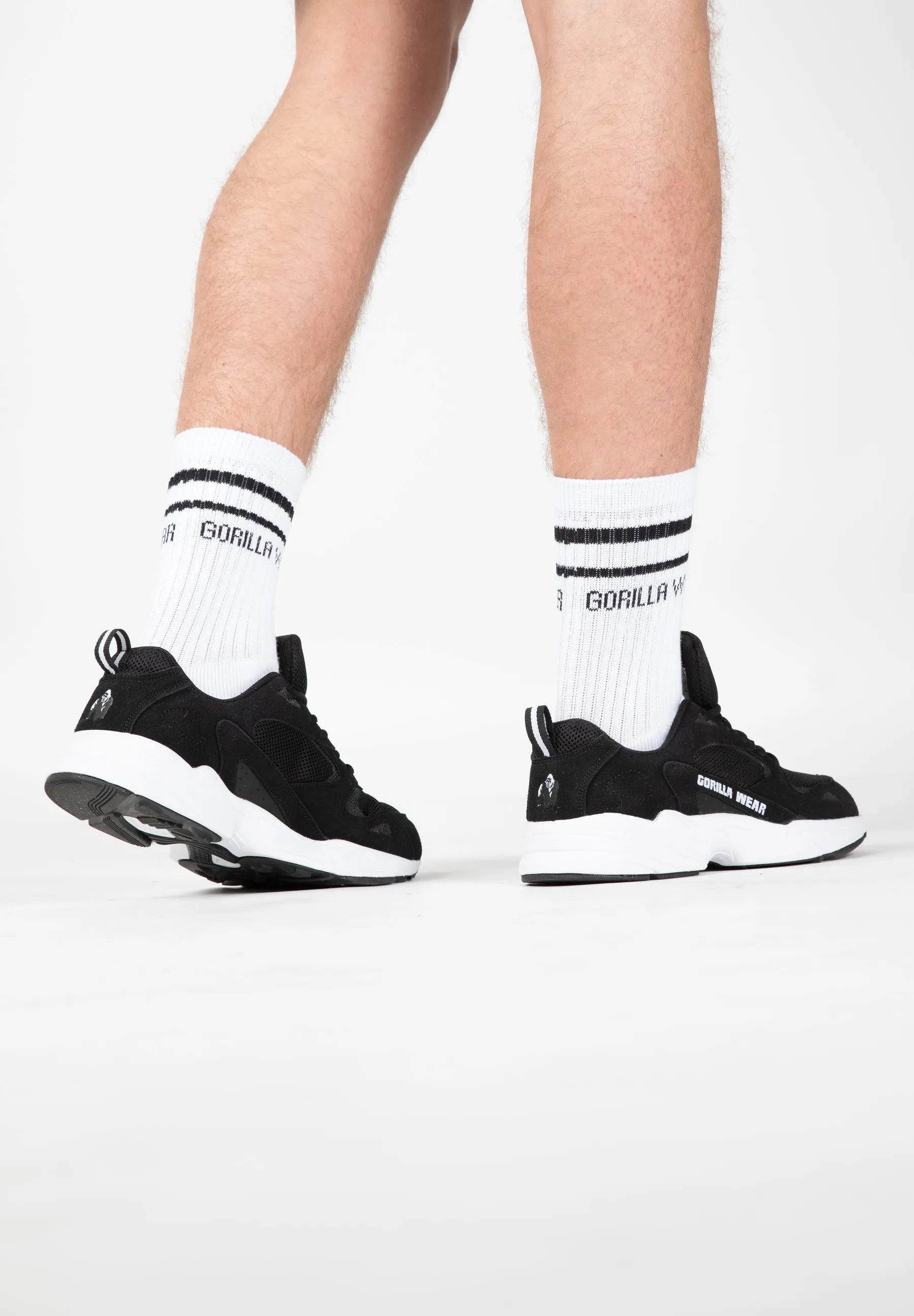 Gorilla Wear Crew Socks - White