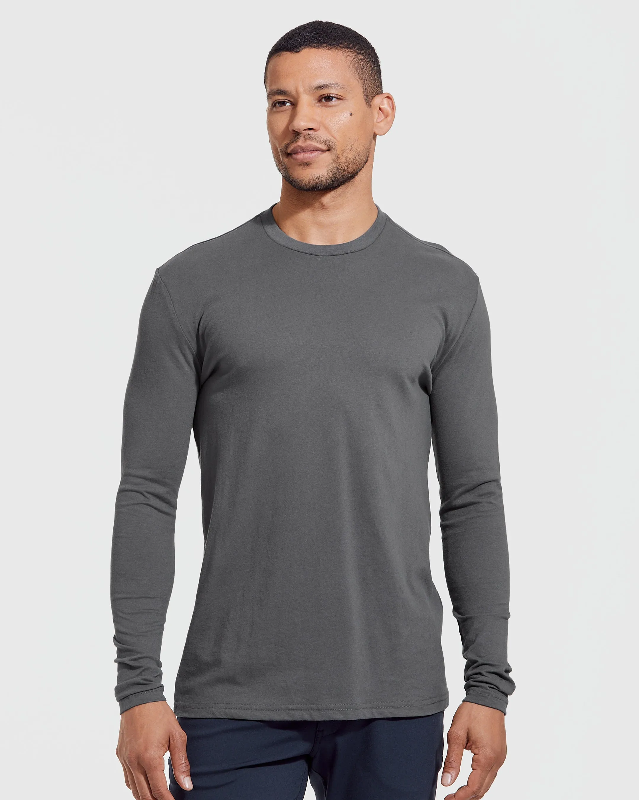 Gray Tones Long Sleeve Crew Neck 3-Pack