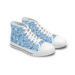 Greek Pattern Women's High Top Sneakers