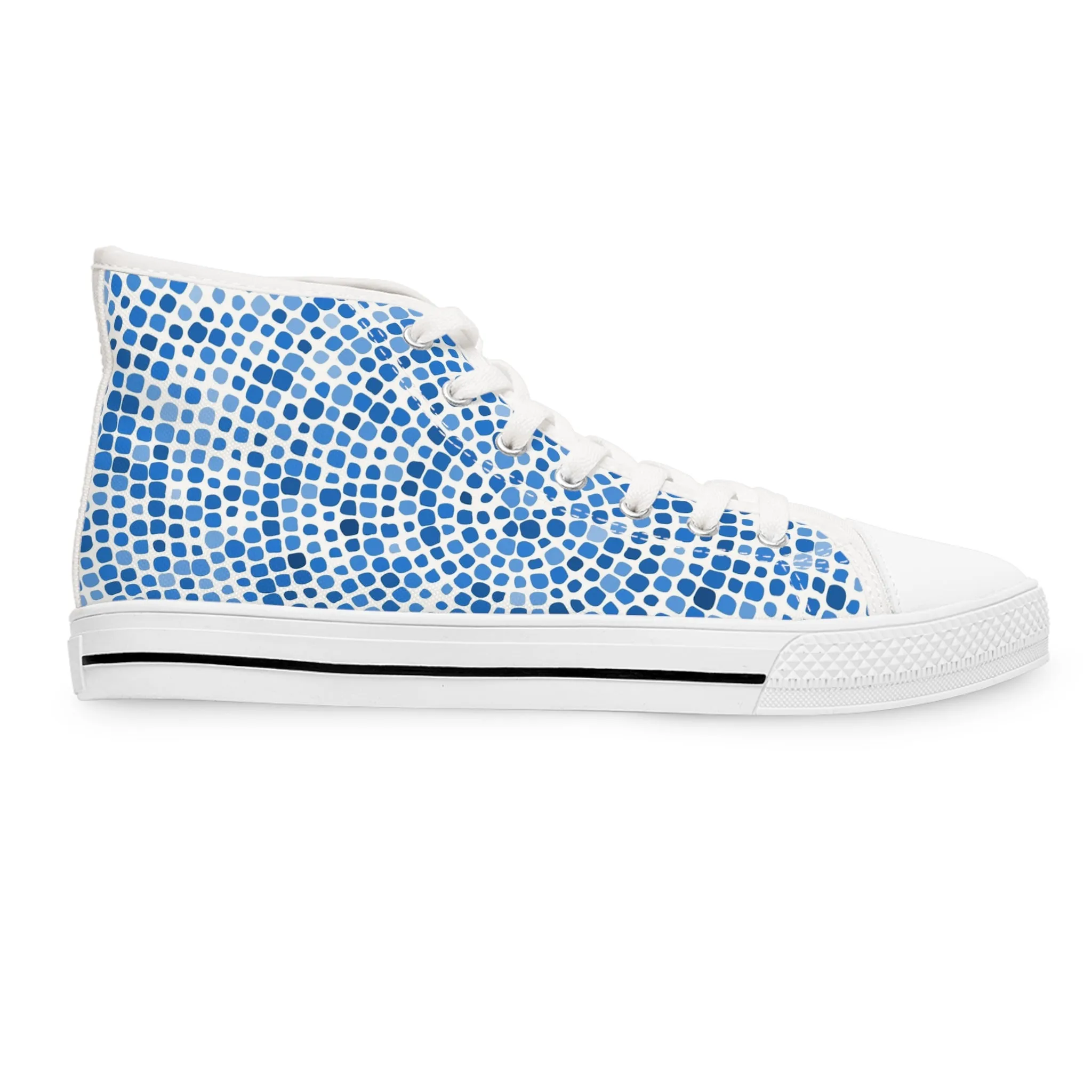 Greek Pattern Women's High Top Sneakers