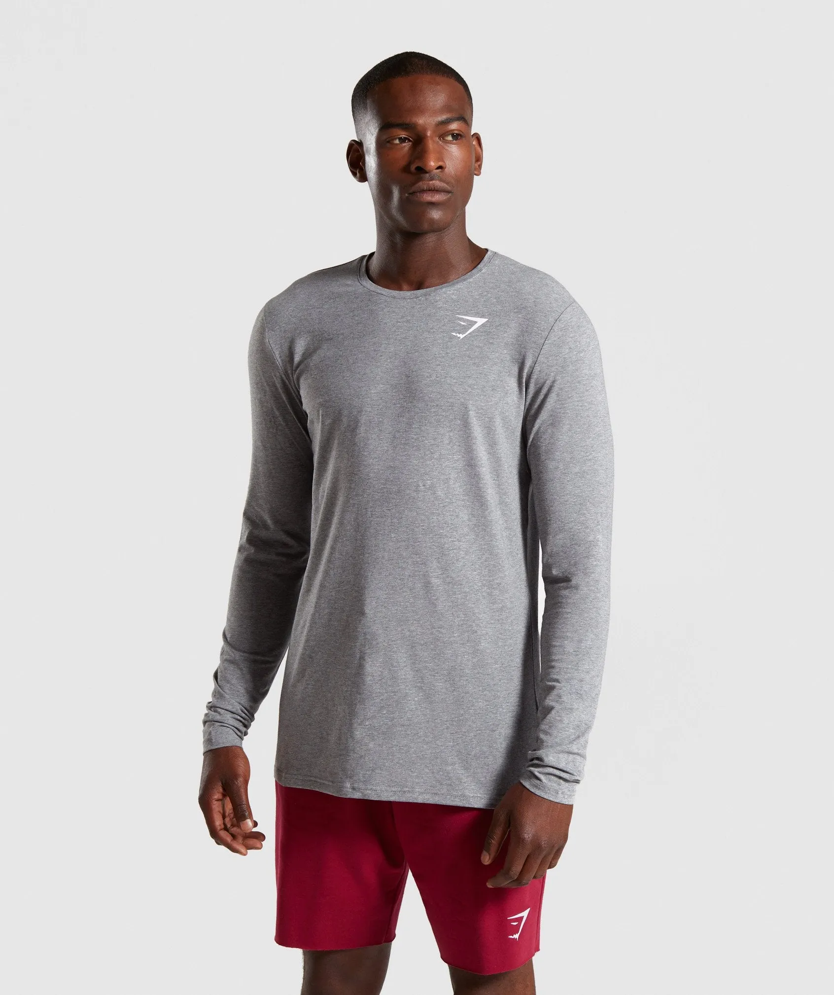 Gymshark Critical Long Sleeve T-Shirt - Grey Marl