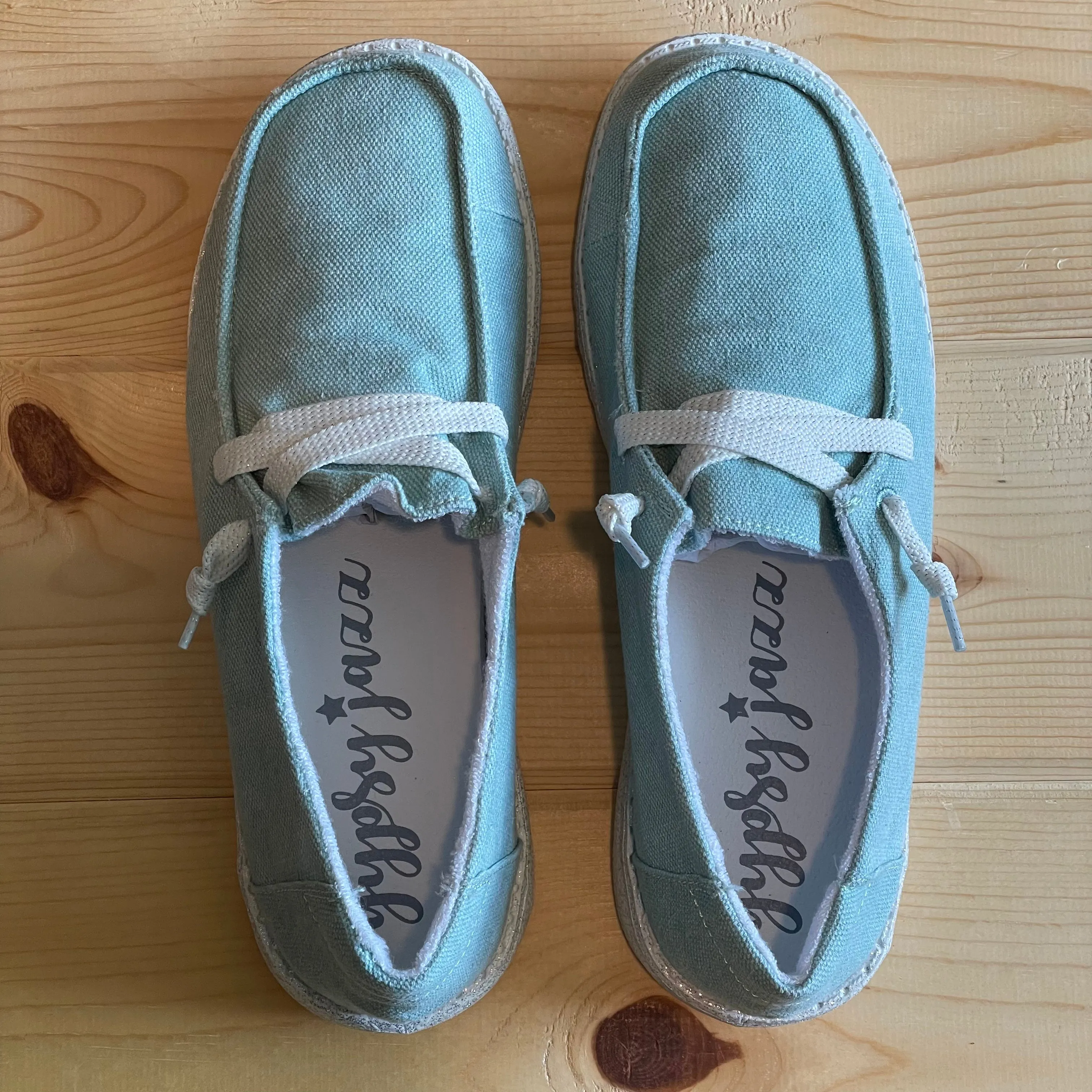 Gypsy Jazz "Flash" Turquoise Slip-on Shoes