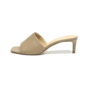 H&M Mid-Heel Shoes Leather Beige Colour For Women