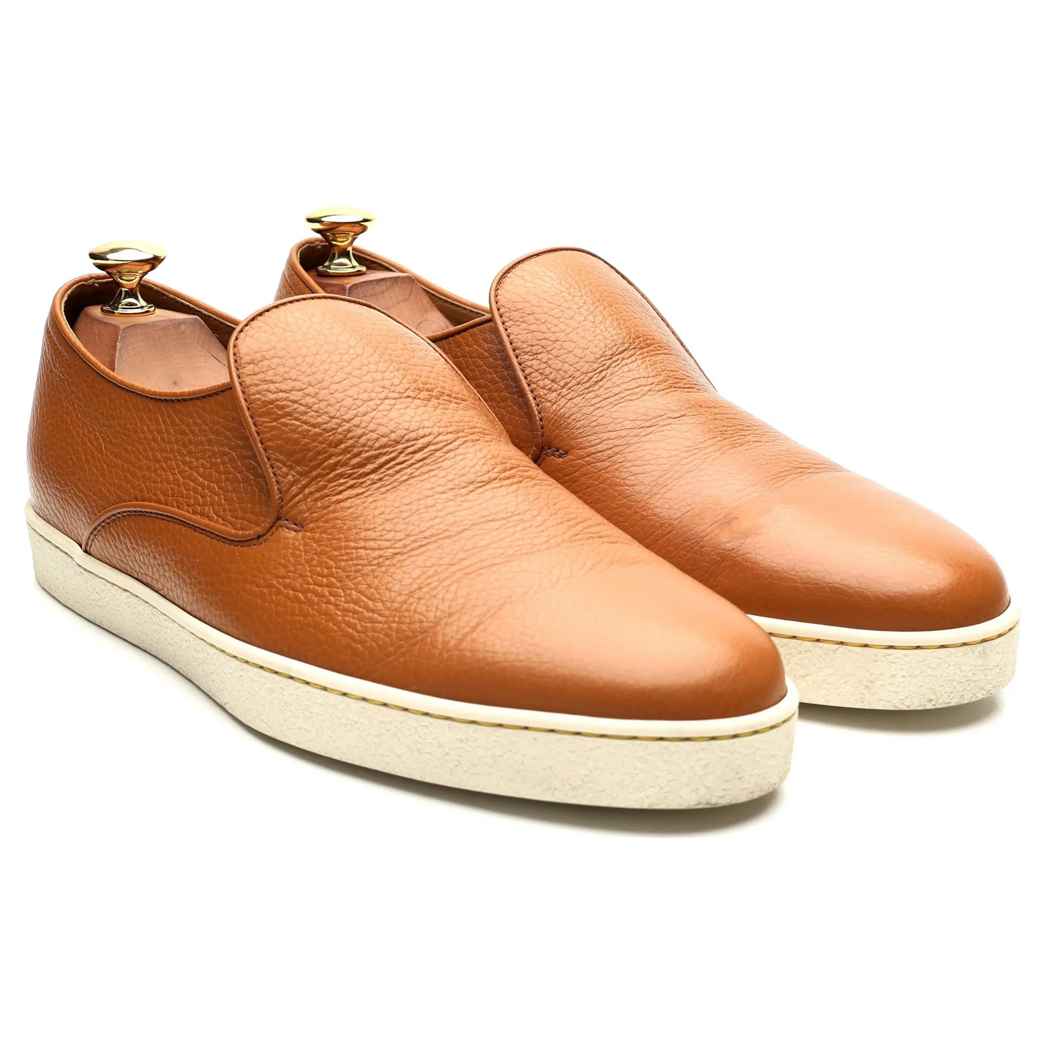 'Haven' Tan Brown Slip-on Sneakers UK 8.5