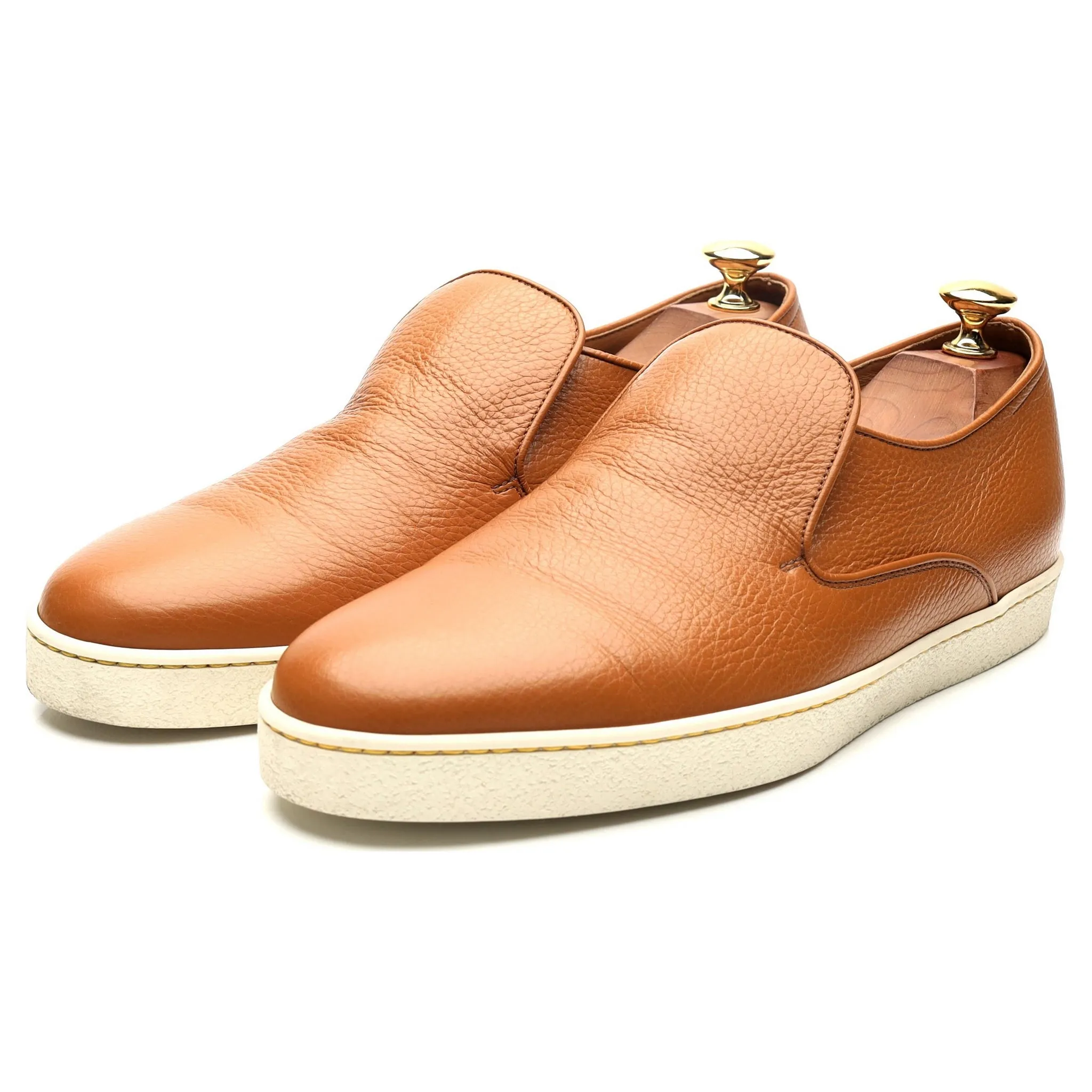 'Haven' Tan Brown Slip-on Sneakers UK 8.5