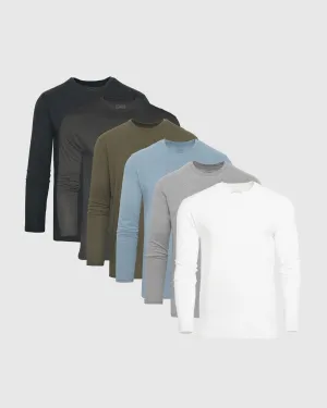 Heather Staple Long Sleeve T-Shirt 6-Pack