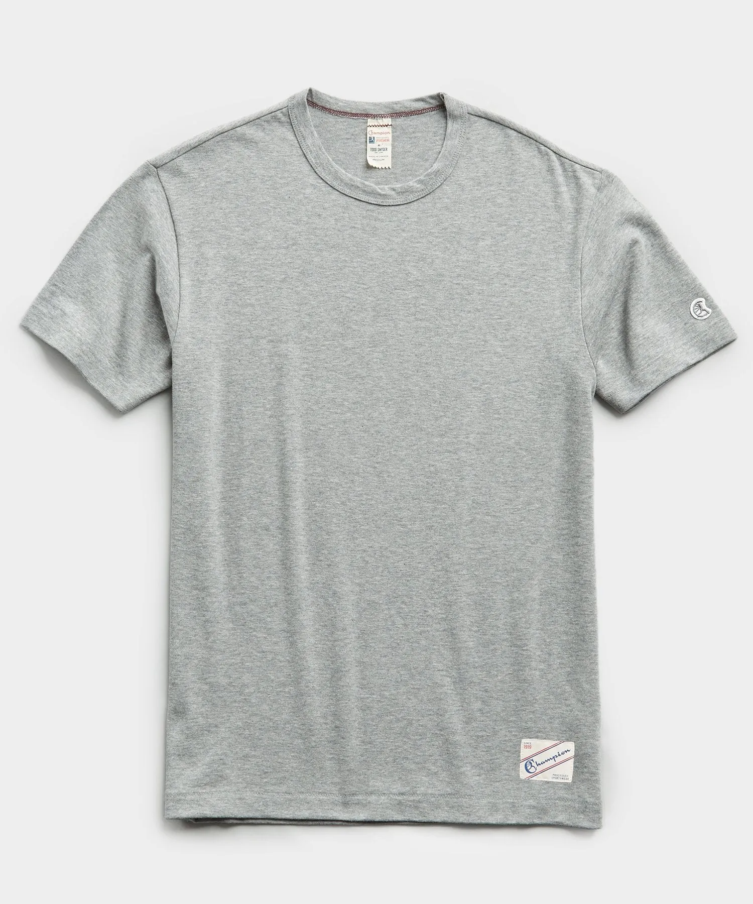 Heavy Weight Short Sleeve Jock Tag Tee in Grey Mix