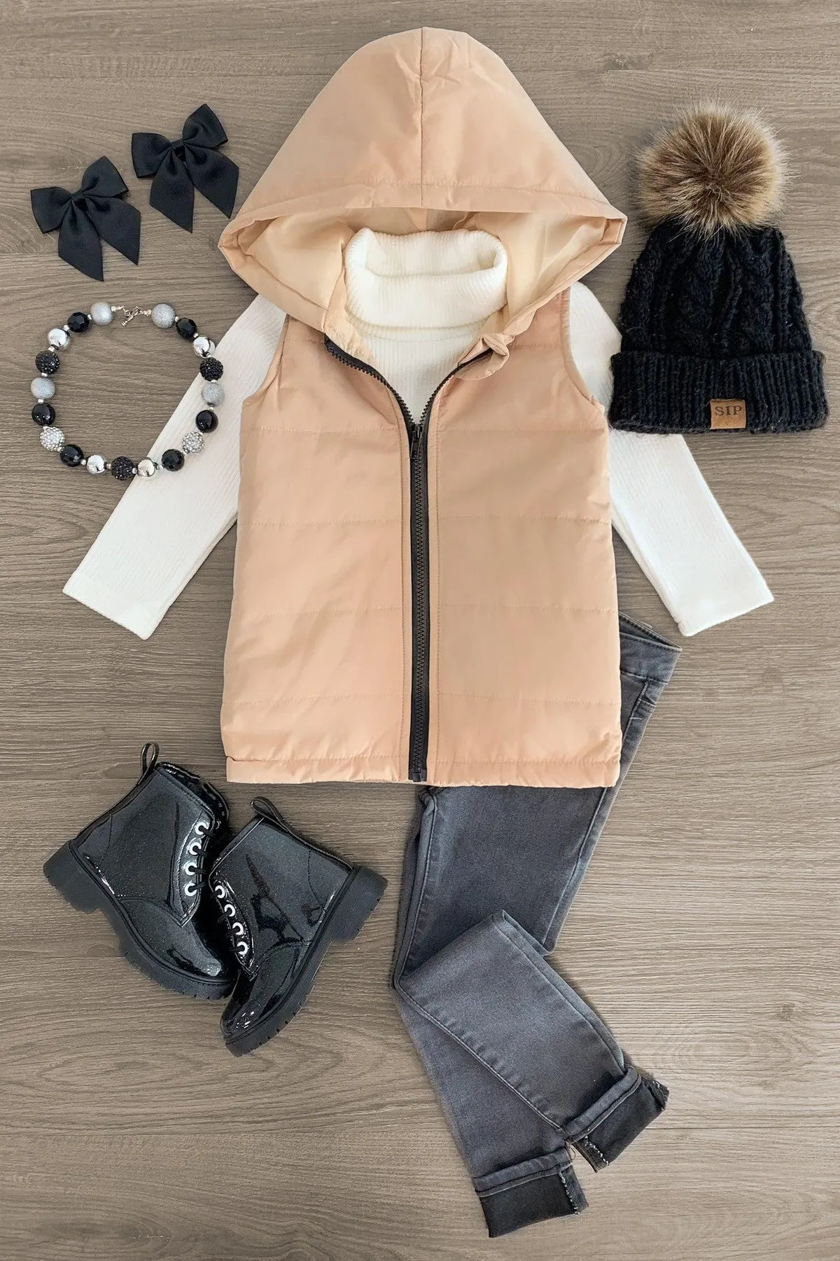 Hooded Zip-Up Vest