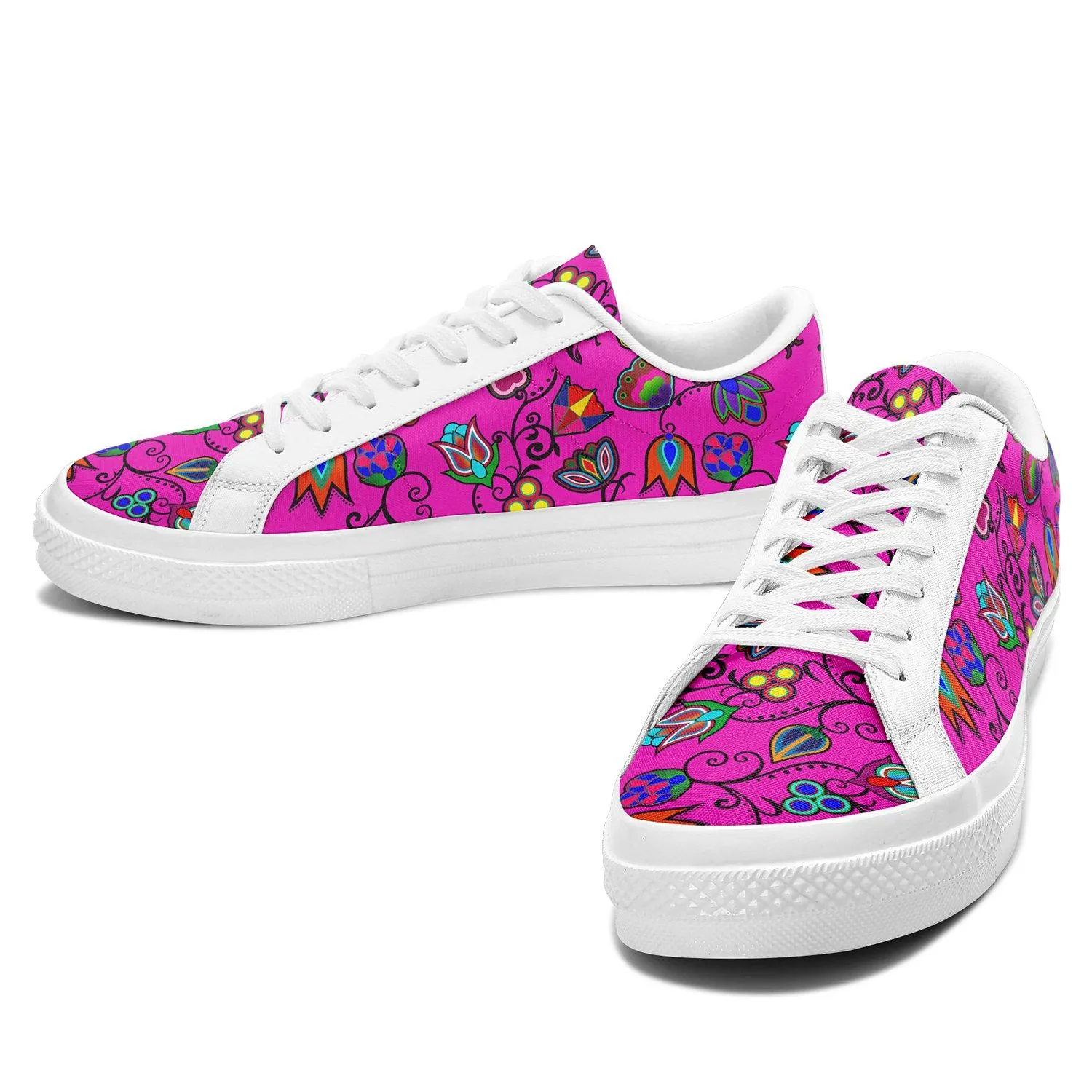 Indigenous Paisley Aapisi Low Top Canvas Shoes White Sole