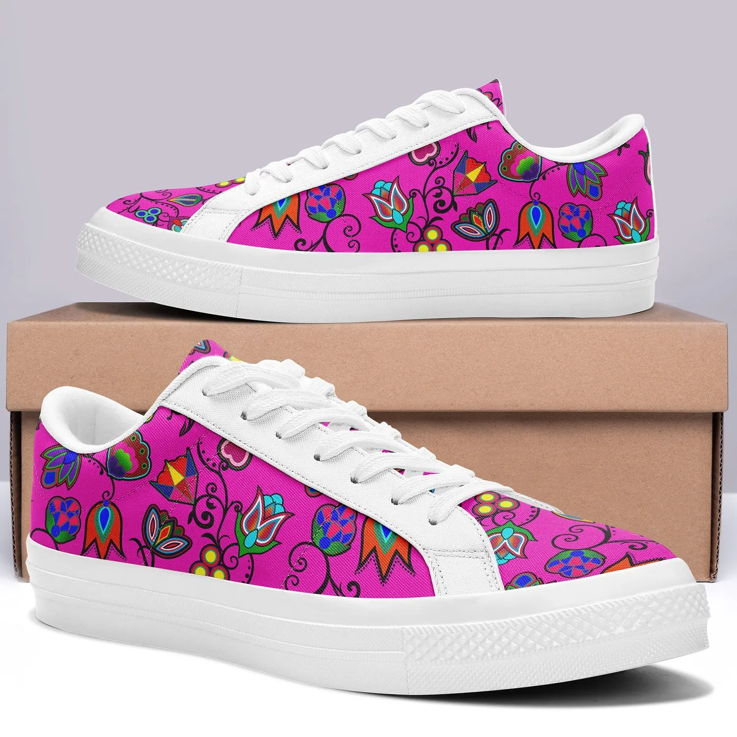 Indigenous Paisley Aapisi Low Top Canvas Shoes White Sole