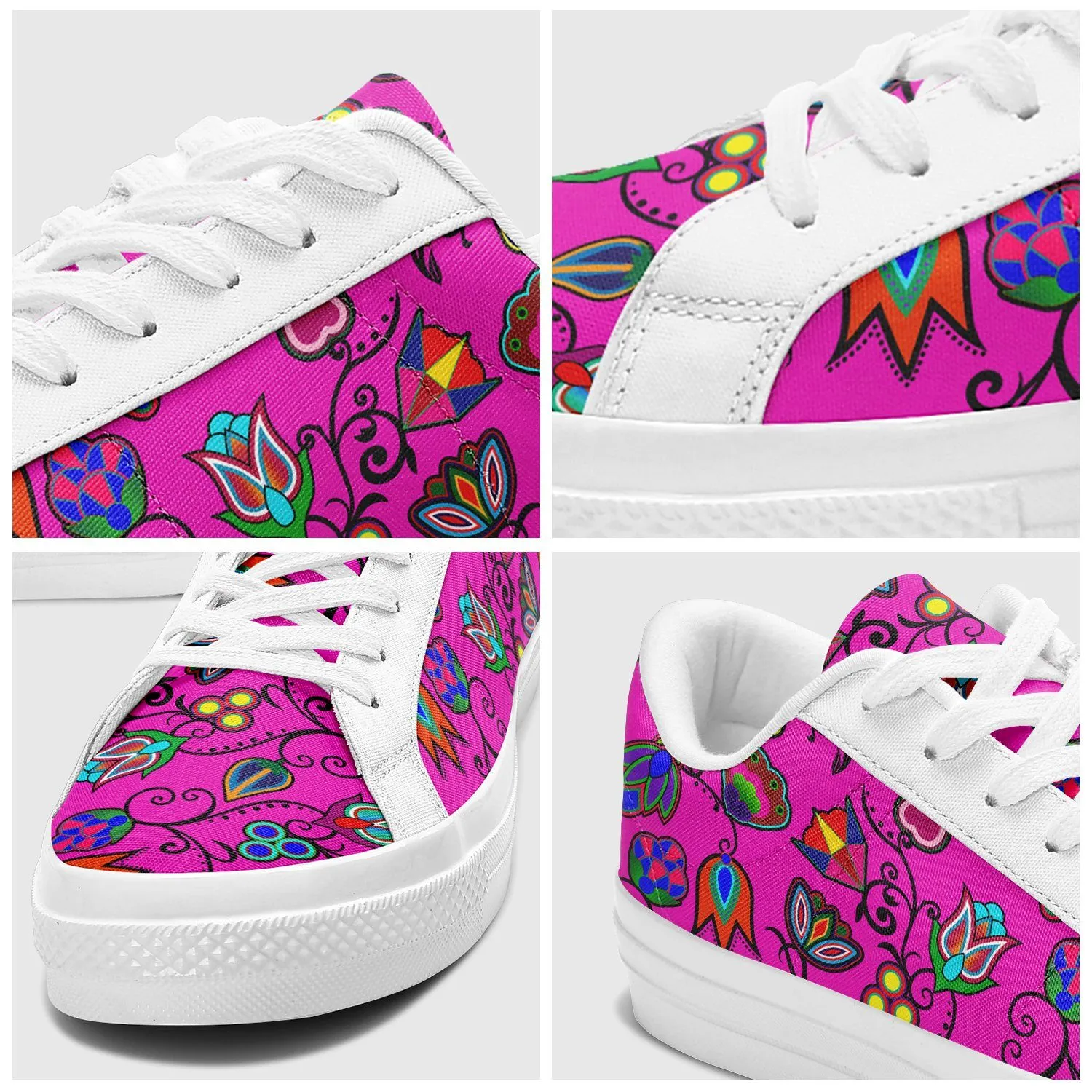 Indigenous Paisley Aapisi Low Top Canvas Shoes White Sole