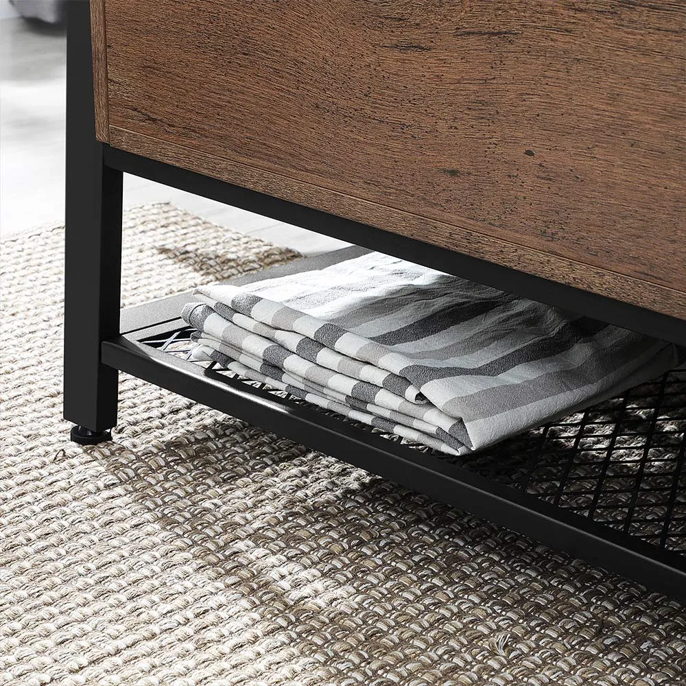 Industrial Storage Bench with Padded Seat