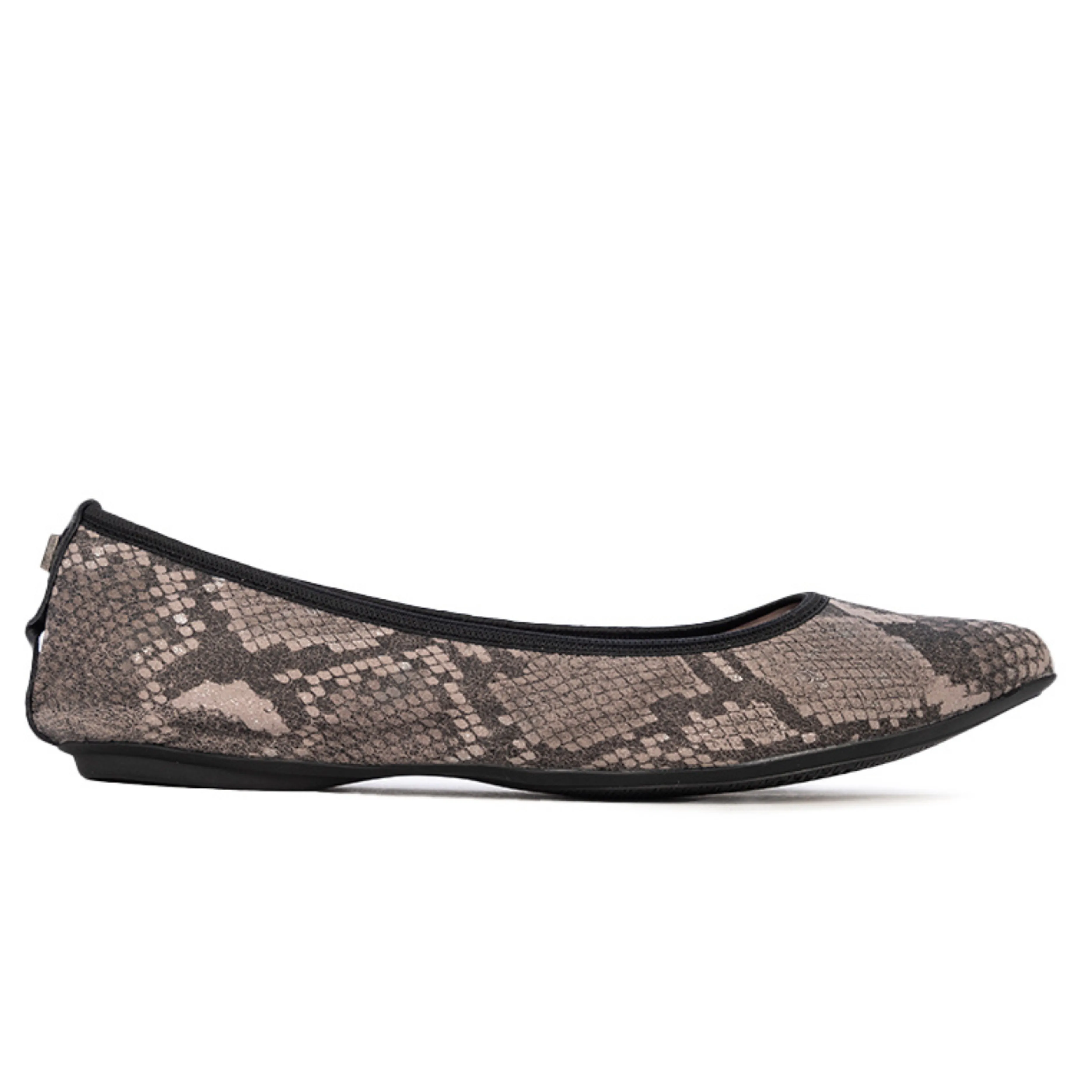 JANEY Ballet Flat Shoes - Black Cobra