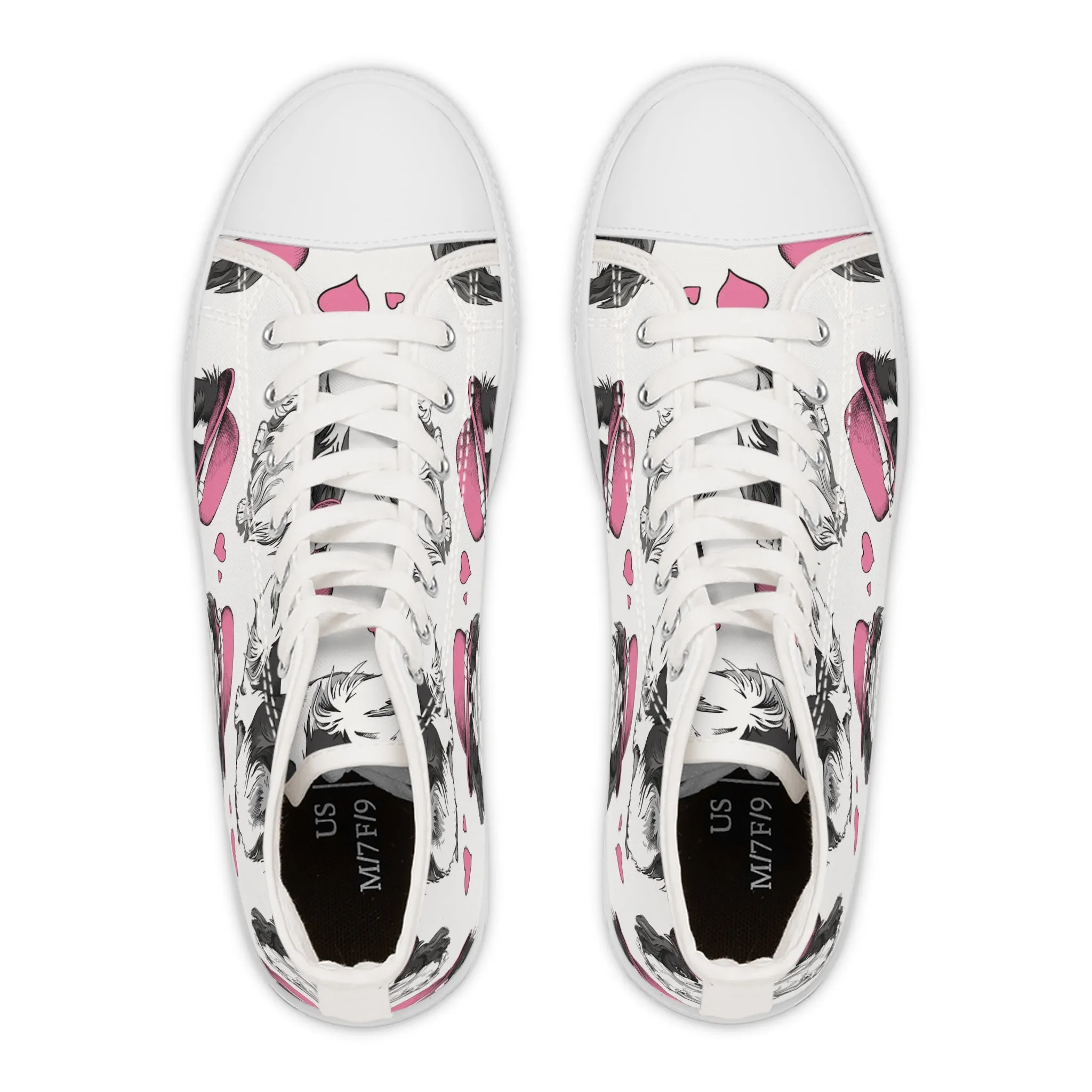 Japanese Chin Women's High Top Sneakers