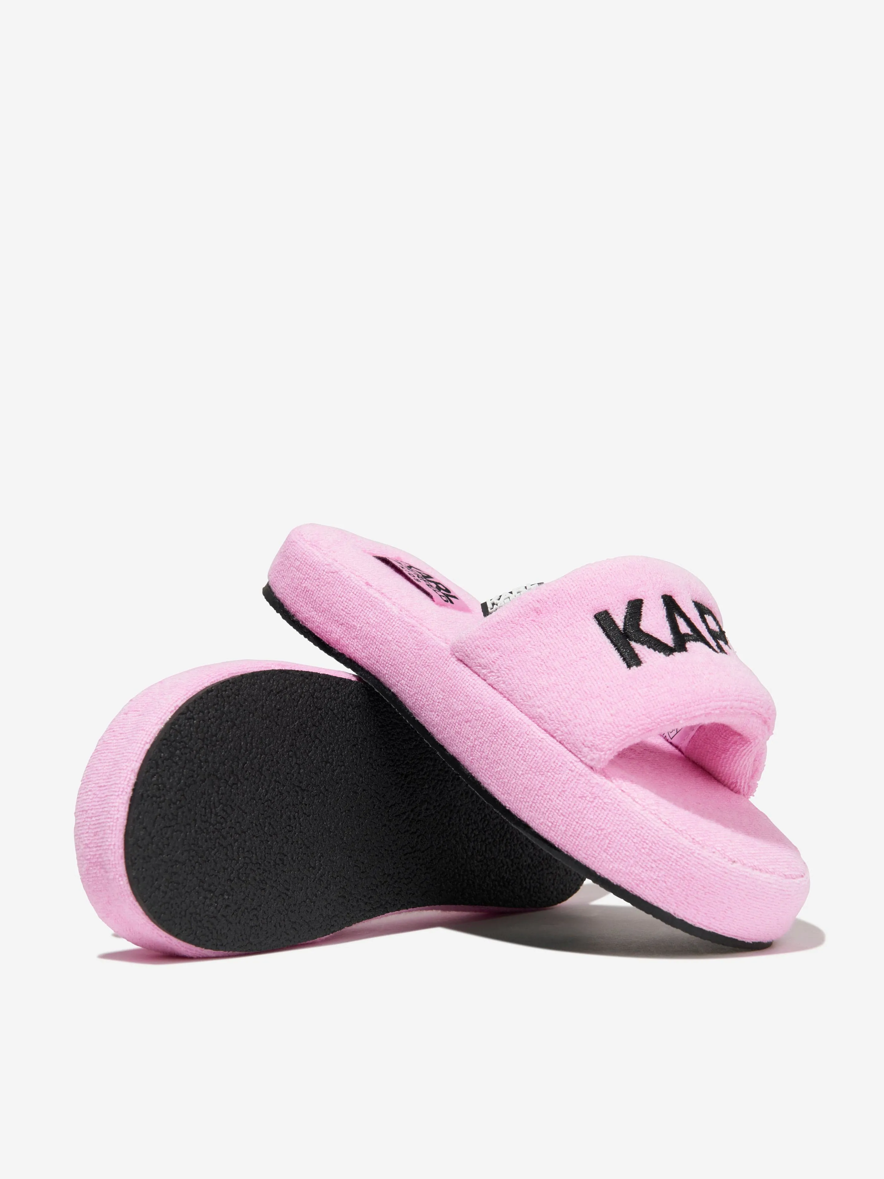 Karl Lagerfeld Girls Logo Sliders in Pink