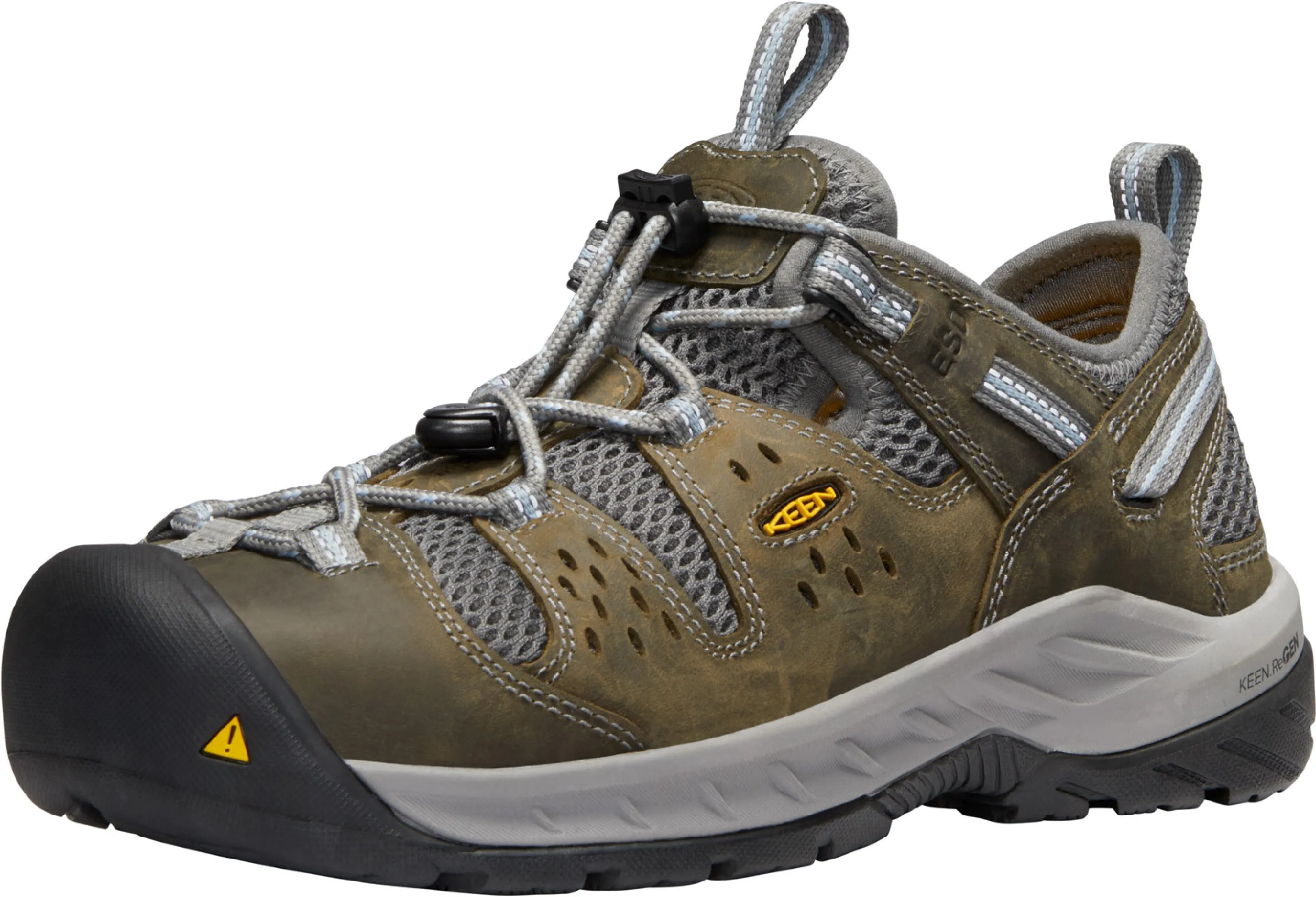 'Keen Utility' Women's Atlanta Cool II ESD Steel Toe - Gargoyle / Blue Fog