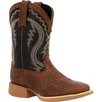 Kid's Durango 8" Acorn/Black Square Toe Boot