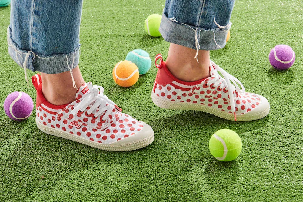 Kip&Co X Volley Red Polka Dot Heritage Sneaker