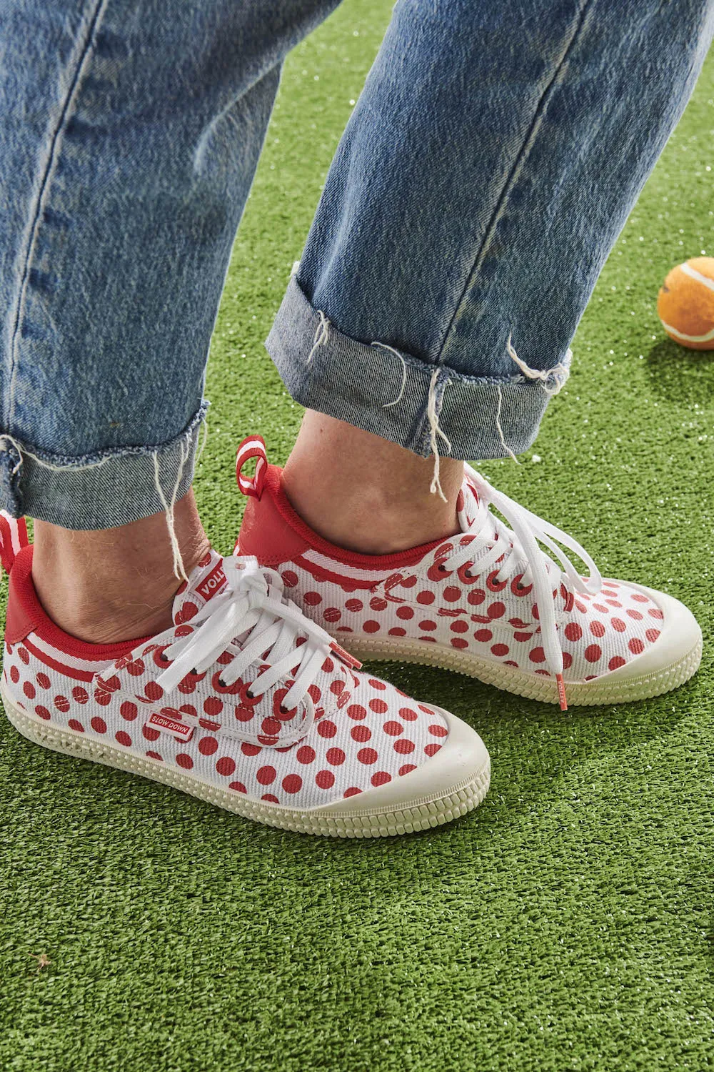 Kip&Co X Volley Red Polka Dot Heritage Sneaker