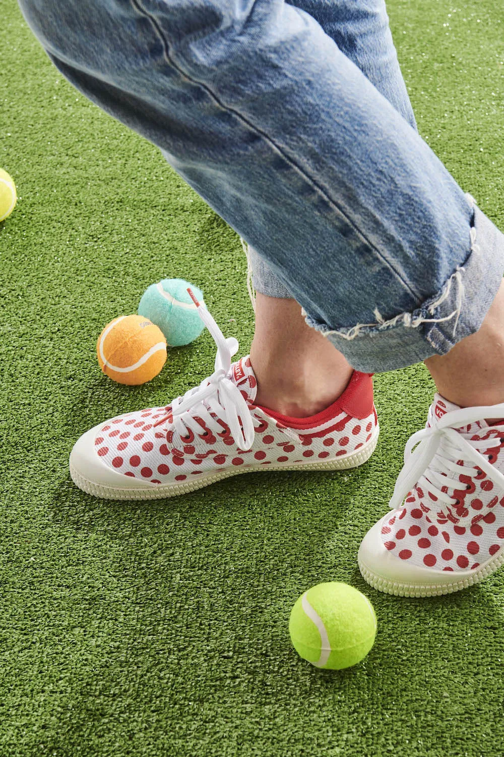 Kip&Co X Volley Red Polka Dot Heritage Sneaker