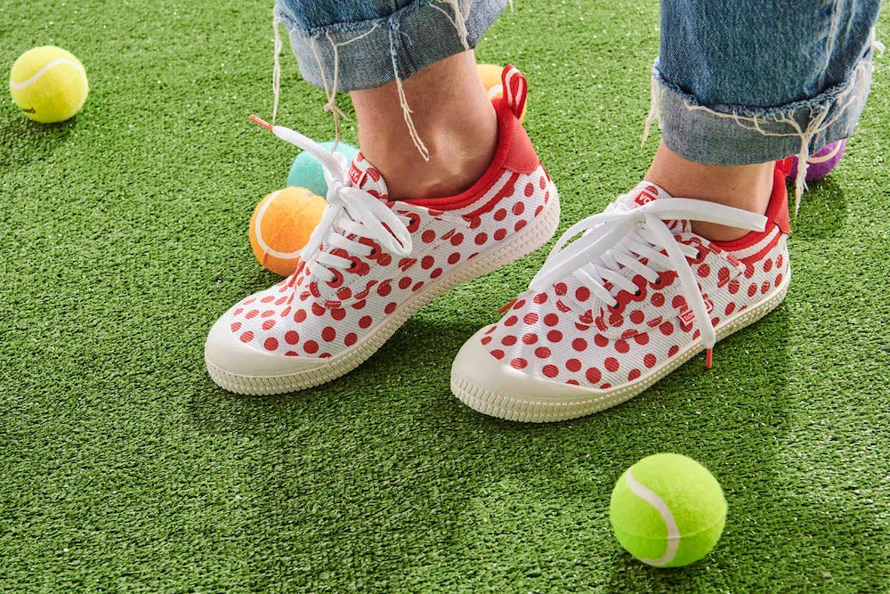 Kip&Co X Volley Red Polka Dot Heritage Sneaker