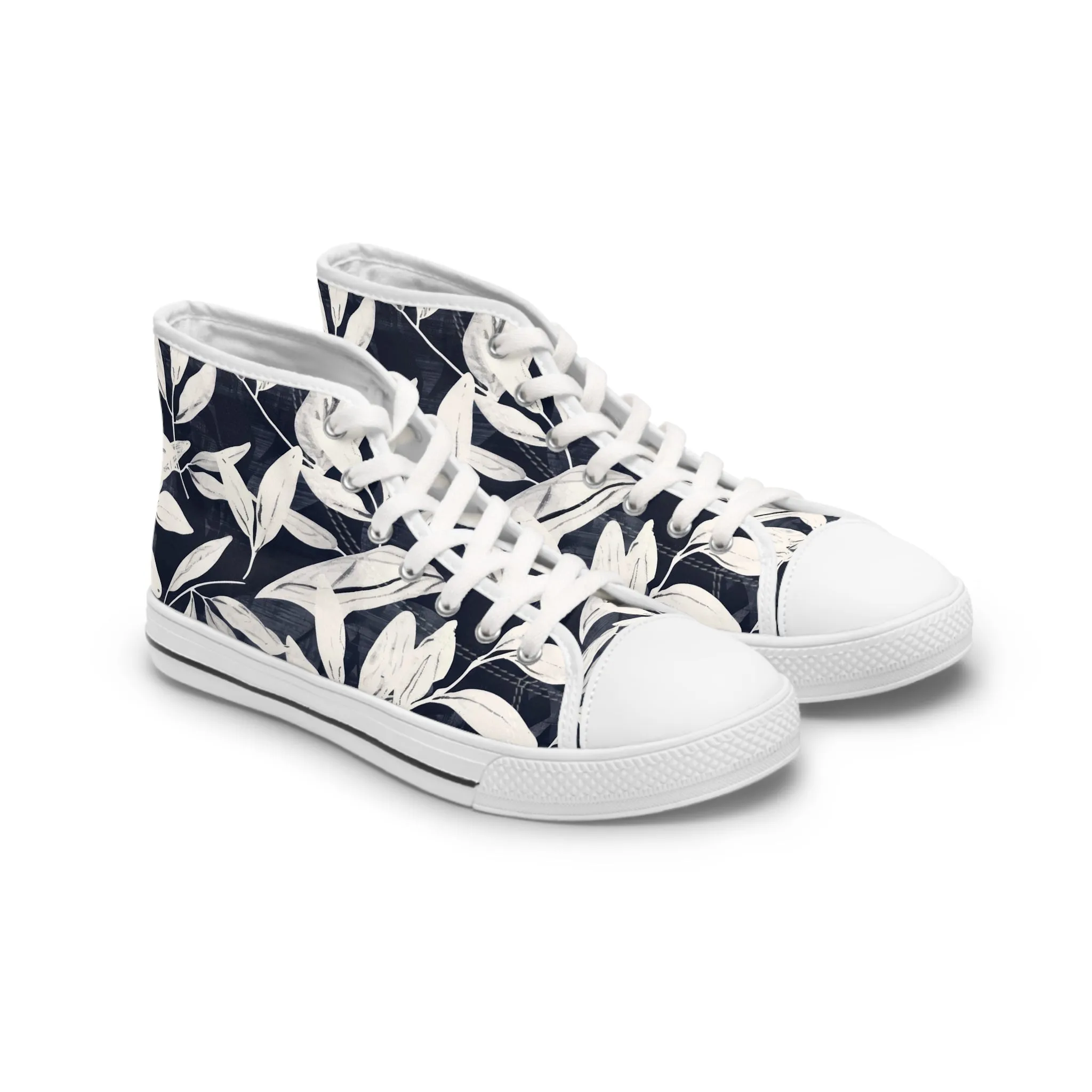 Leaf Stamp Women's High Top Sneakers