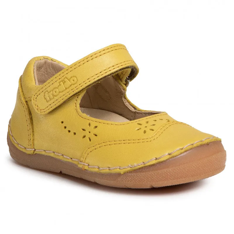 Leather Mary Jane Ballerina - Yellow