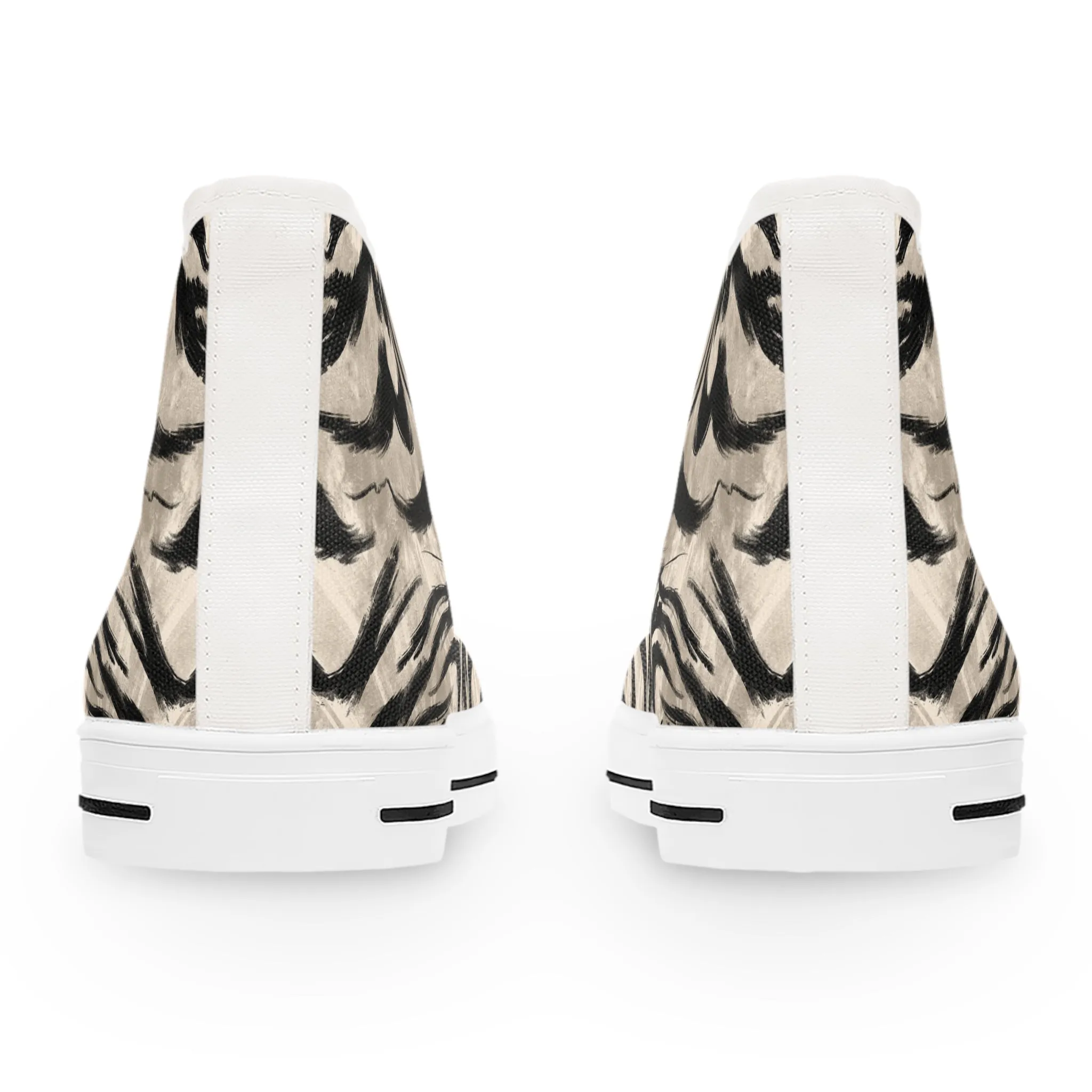 Leopard and Zebra Pattern Women's High Top Sneakers