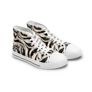 Leopard and Zebra Pattern Women's High Top Sneakers