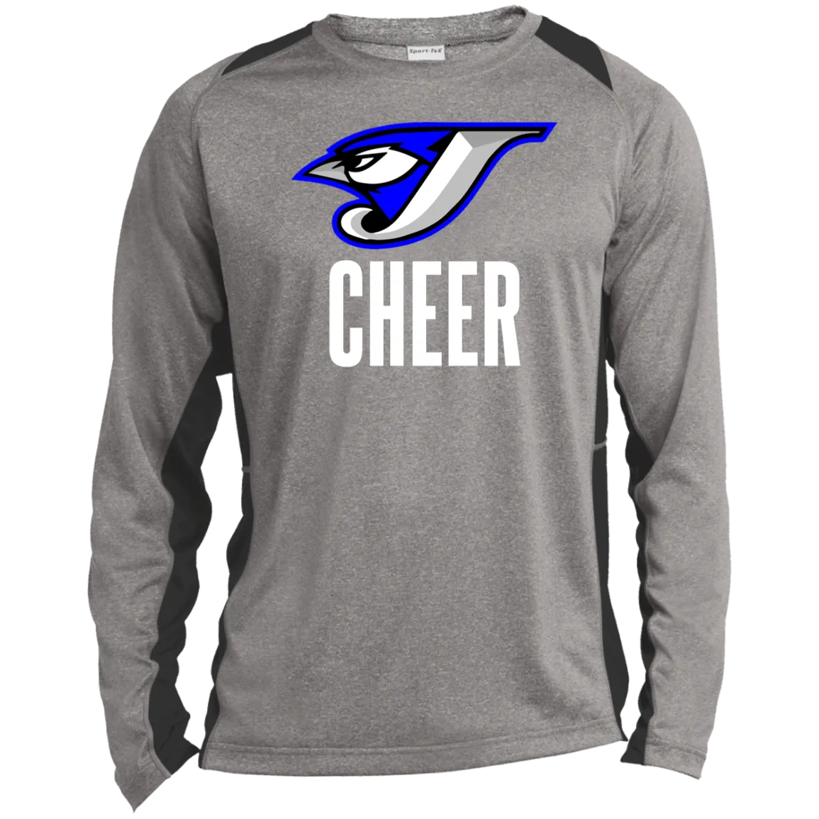 Logo Cheer ST361LS Long Sleeve Heather Colorblock Performance Tee