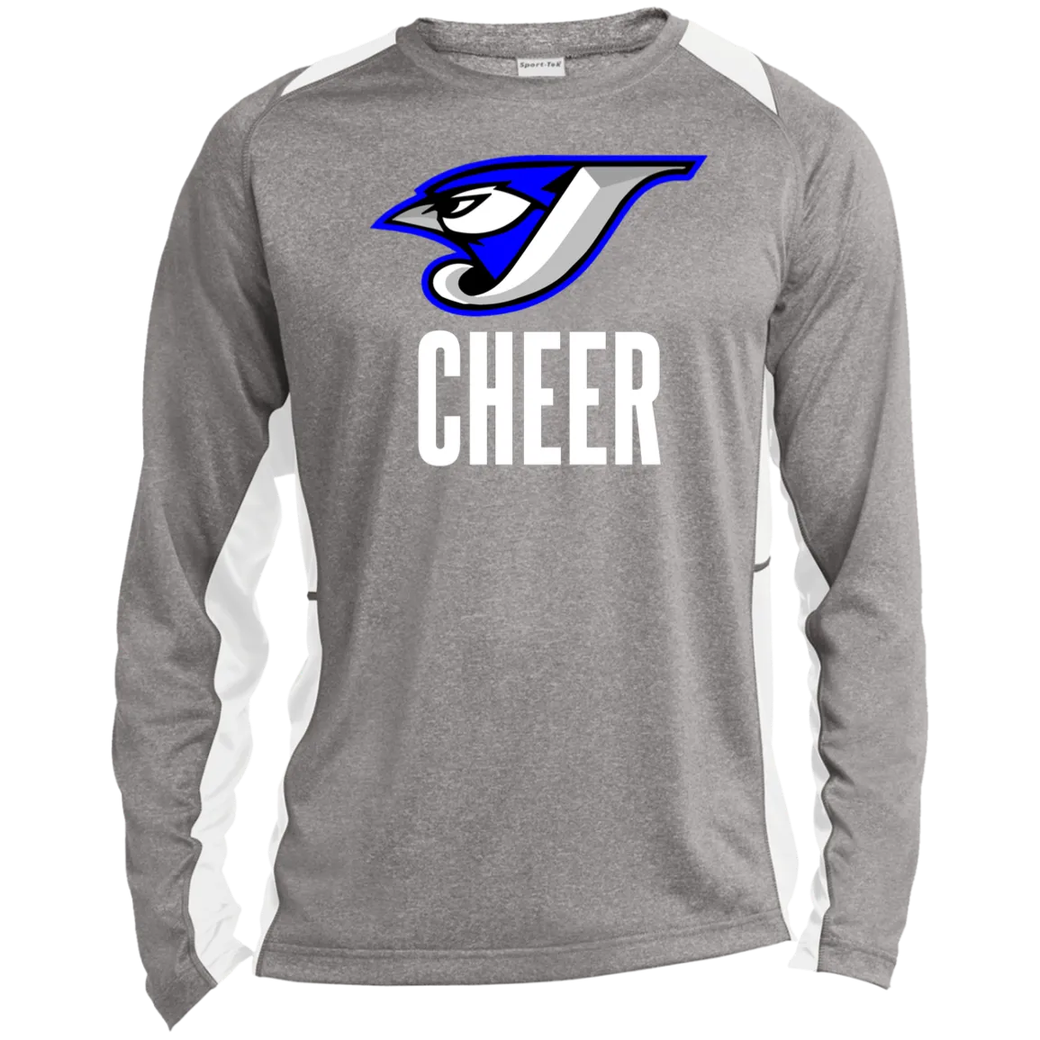 Logo Cheer ST361LS Long Sleeve Heather Colorblock Performance Tee