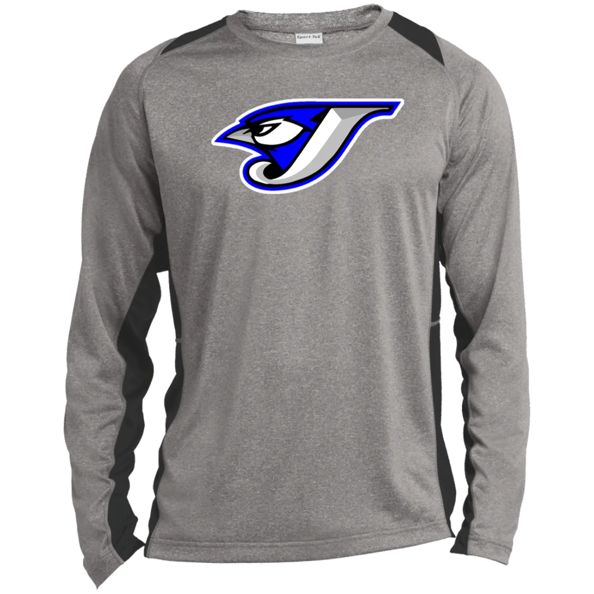 Logo ST361LS Long Sleeve Heather Colorblock Performance Tee