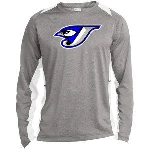 Logo ST361LS Long Sleeve Heather Colorblock Performance Tee