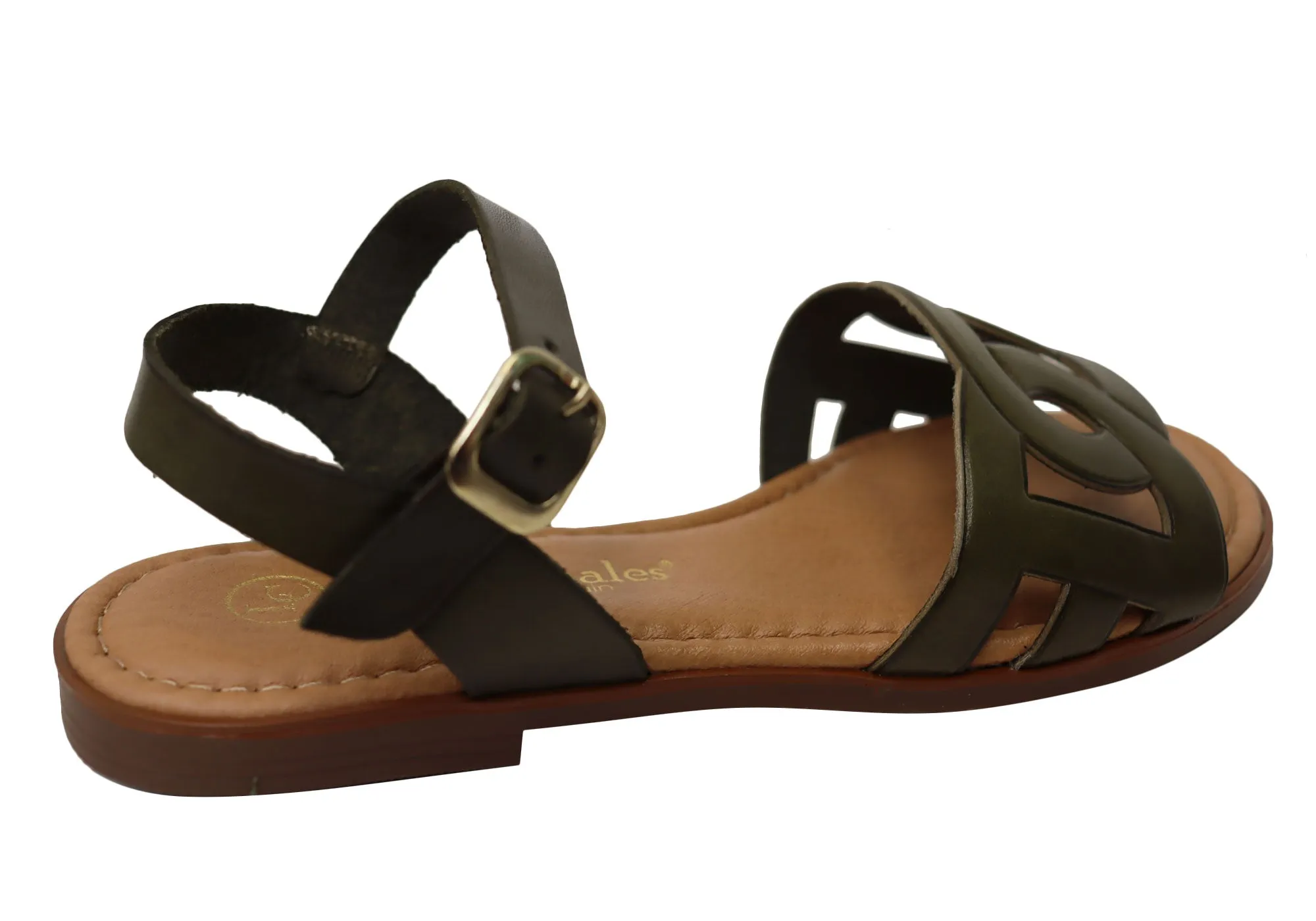 Lola Canales Corin Womens Comfortable Leather Sandals Made In Spain