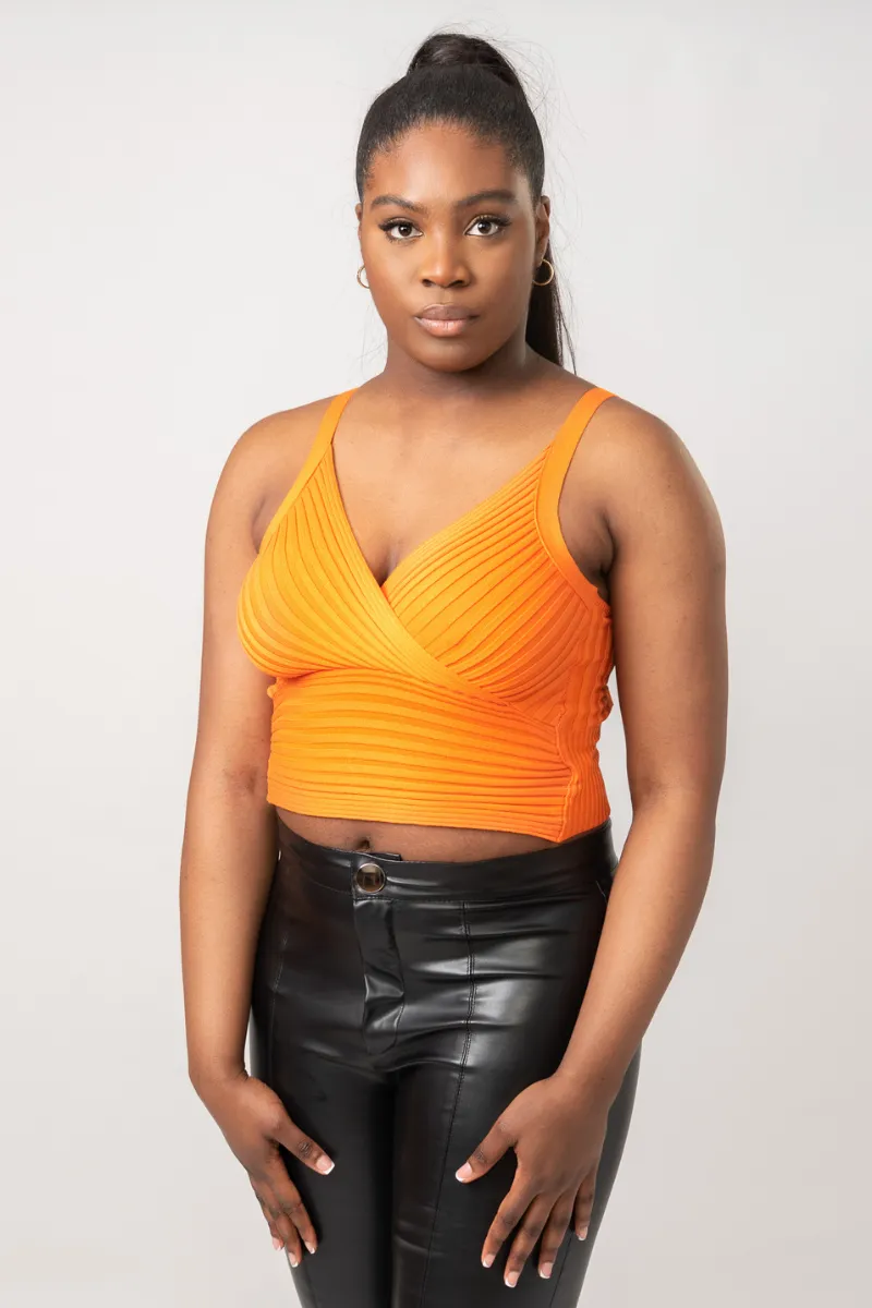 LOLA CROPPED TOP - ORANGE