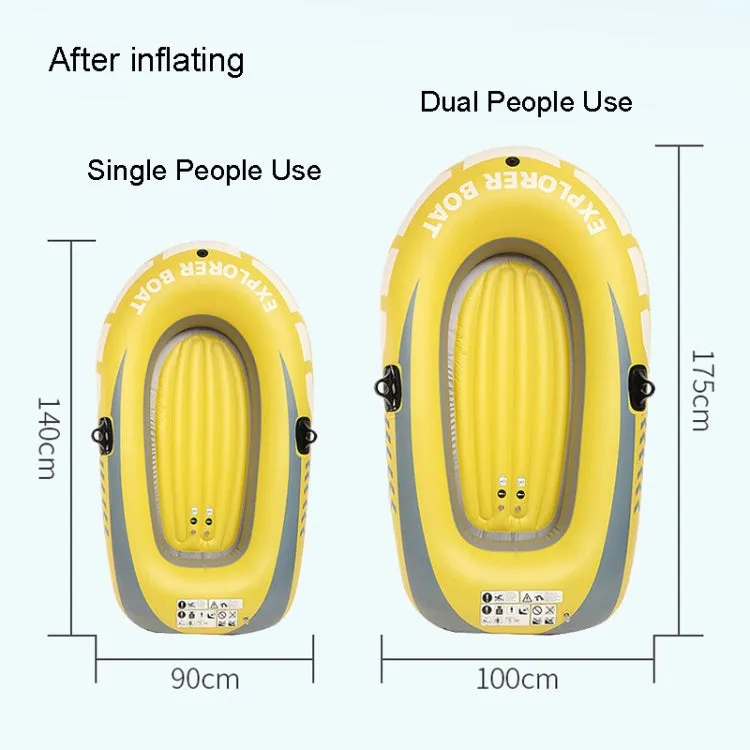 LS-801 Small PVC Water Casual Inflatable Boat, Style: Dual People Use Hand Pump Paddle