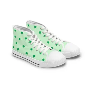 Lucky Four Leaf Clover Women's High Top Sneakers