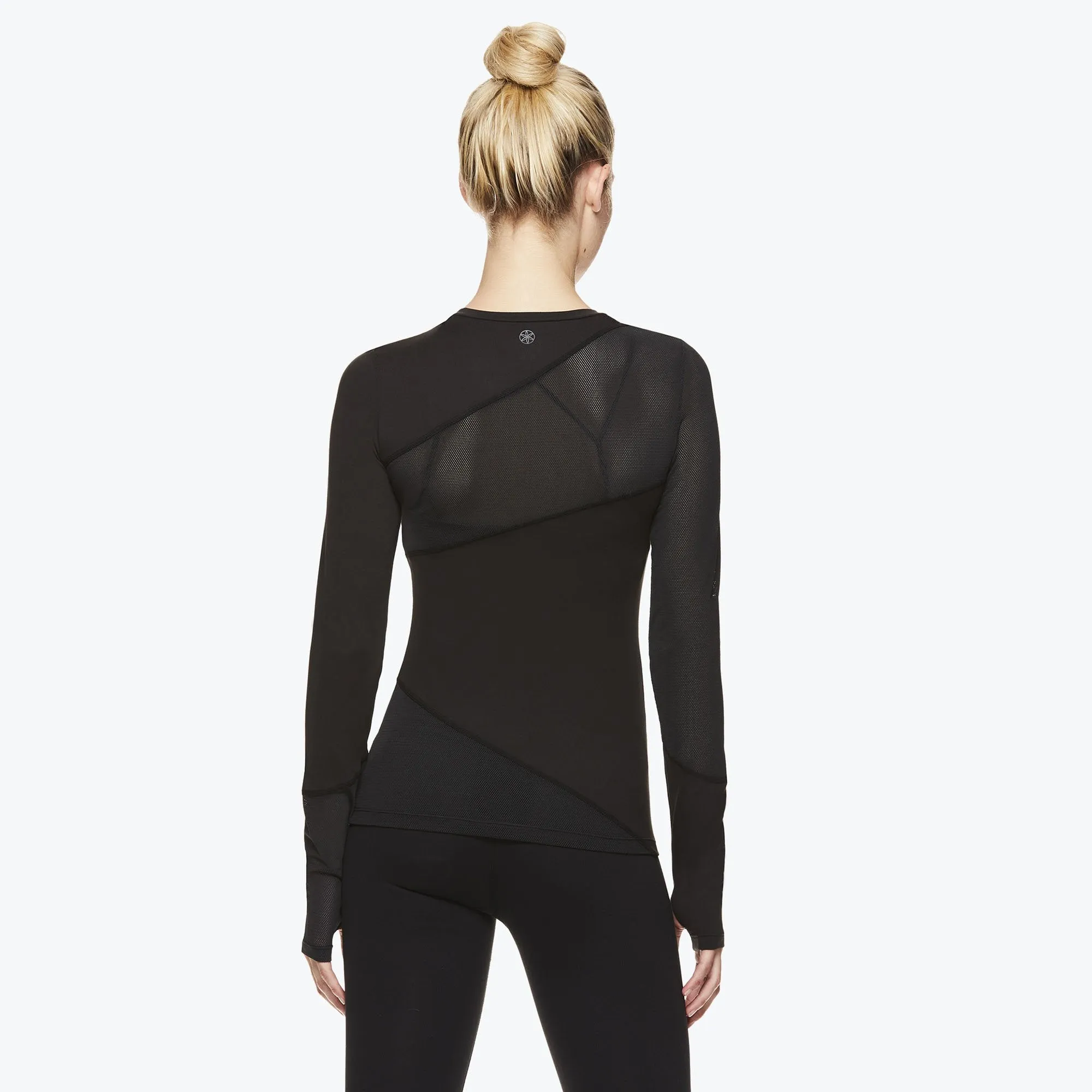 Madison Long Sleeve Mesh Piecing Top