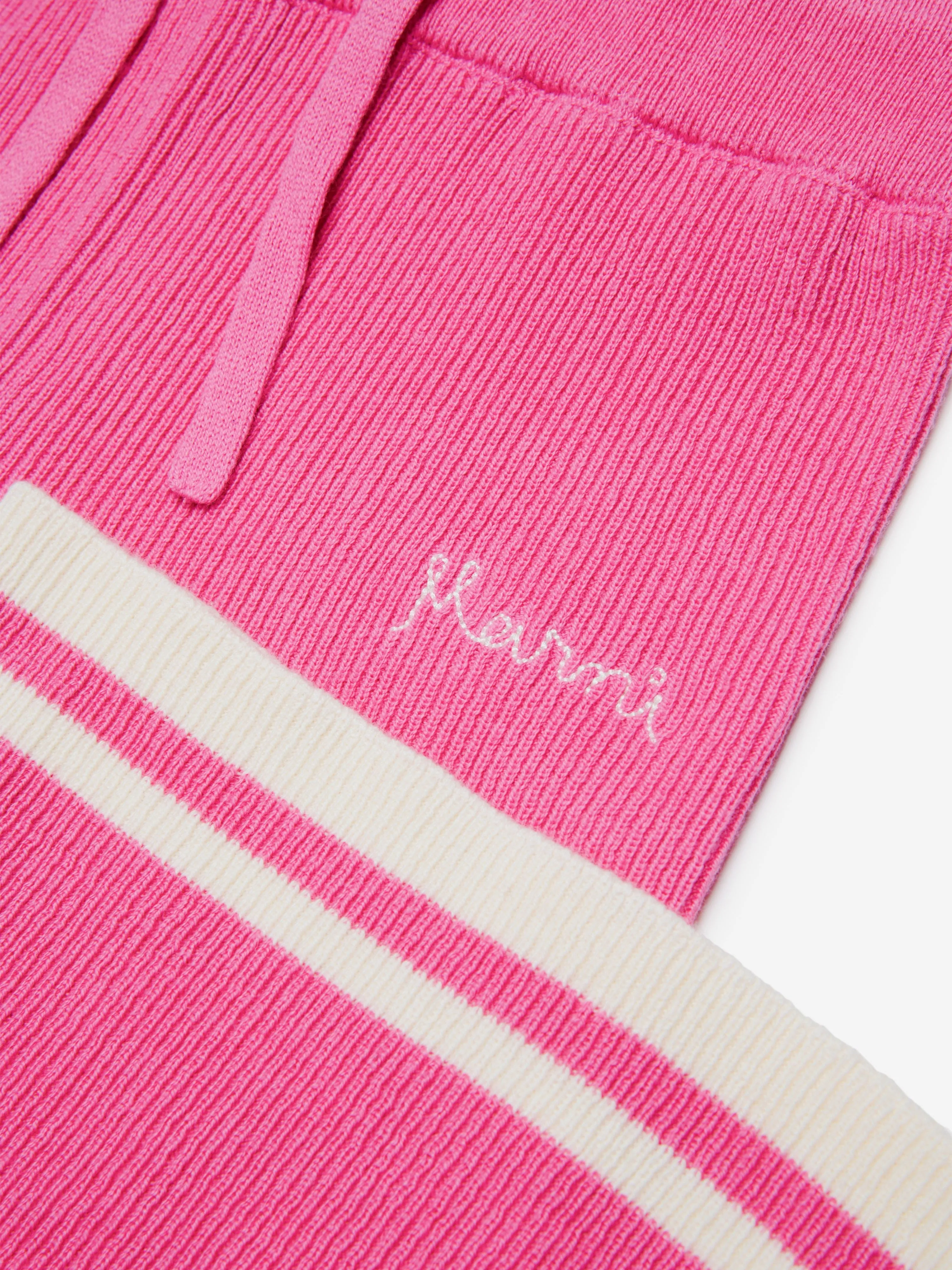 MARNI Girls Knitted Trousers in Pink