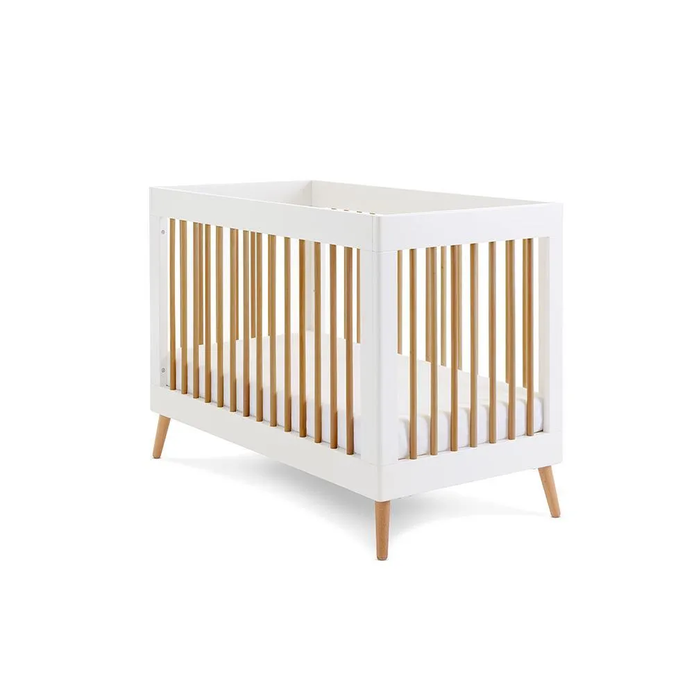 Maya Mini 3 Piece Nursery Furniture Set - White & Natural