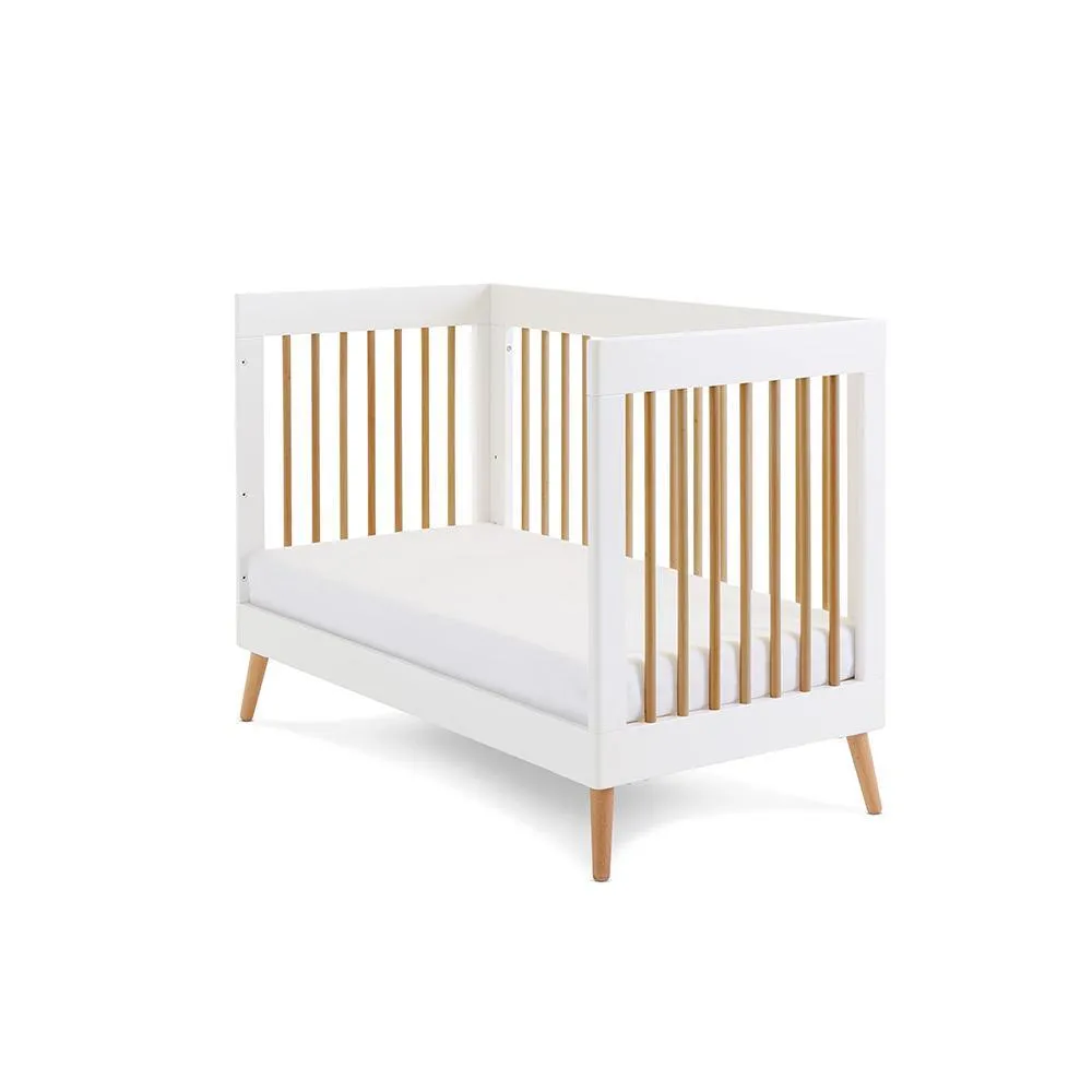 Maya Mini 3 Piece Nursery Furniture Set - White & Natural