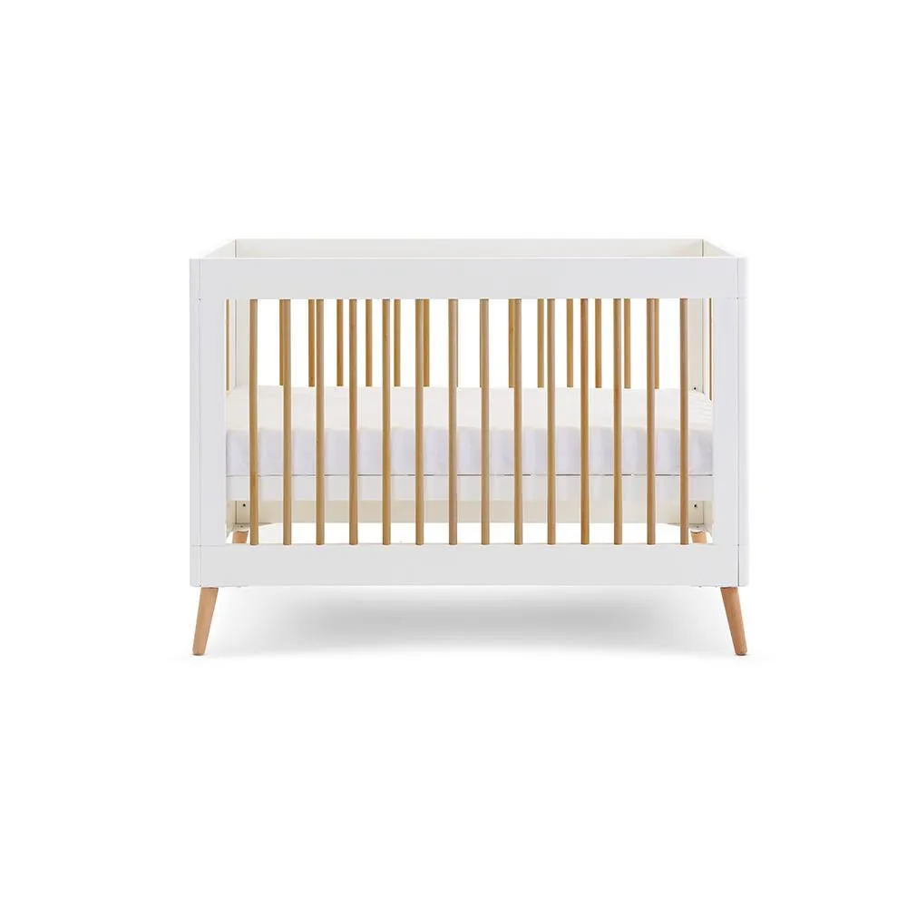 Maya Mini 3 Piece Nursery Furniture Set - White & Natural