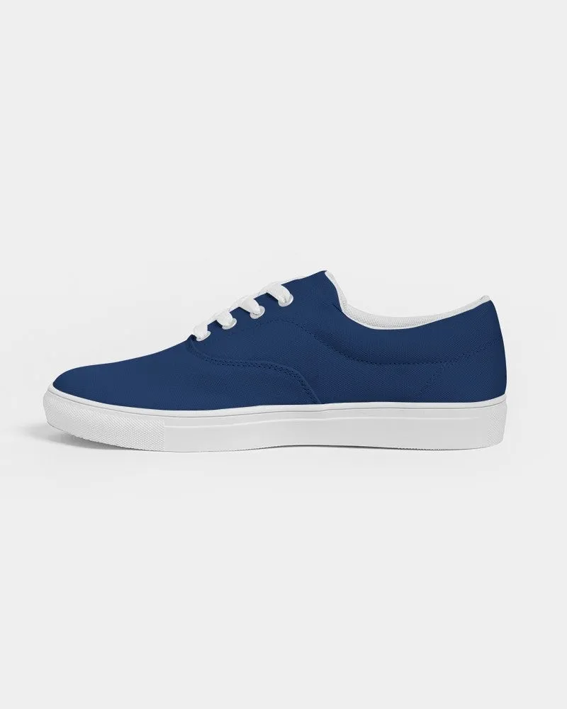 Medium Dark Blue Men's Canvas Sneakers | Men's | Medium Dark Pure Blue | C100M75Y0K60