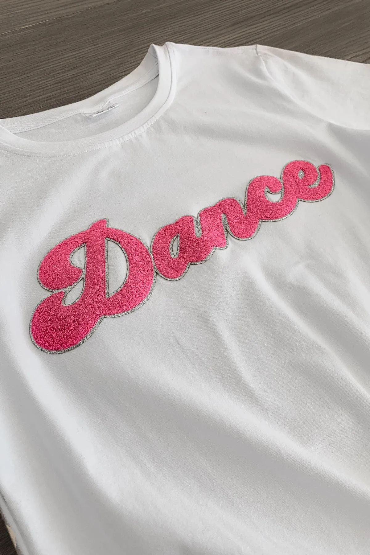 Mom & Me - "Dance" Chenille Patch Short Sleeve Top