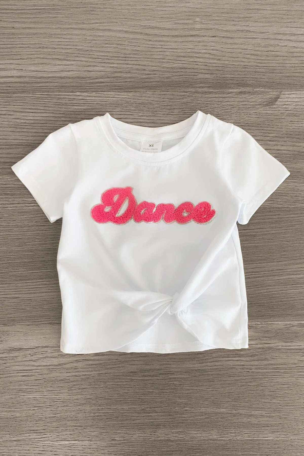 Mom & Me - "Dance" Chenille Patch Short Sleeve Top