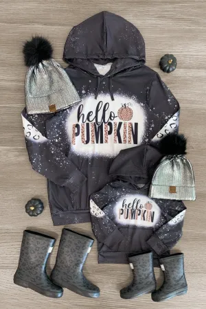 Mom & Me - "Hello Pumpkin" Black Hoodie