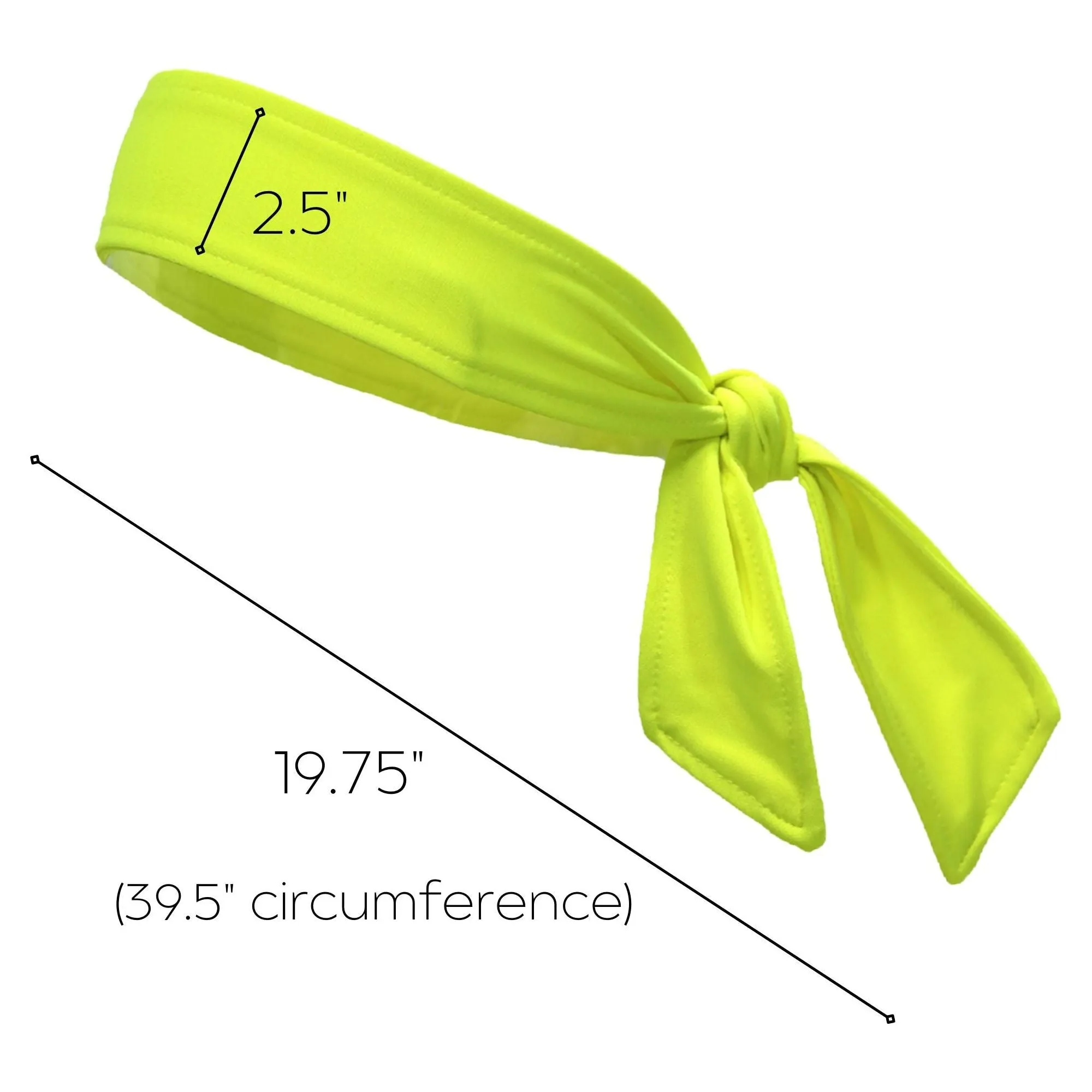 Neon Yellow Tie Headband