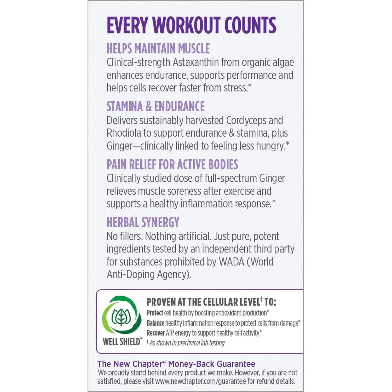 New Chapter Daily Workout plus Recovery Supplement for Pre Workout, During and Post Workout - 30 Vegetarian Capsules