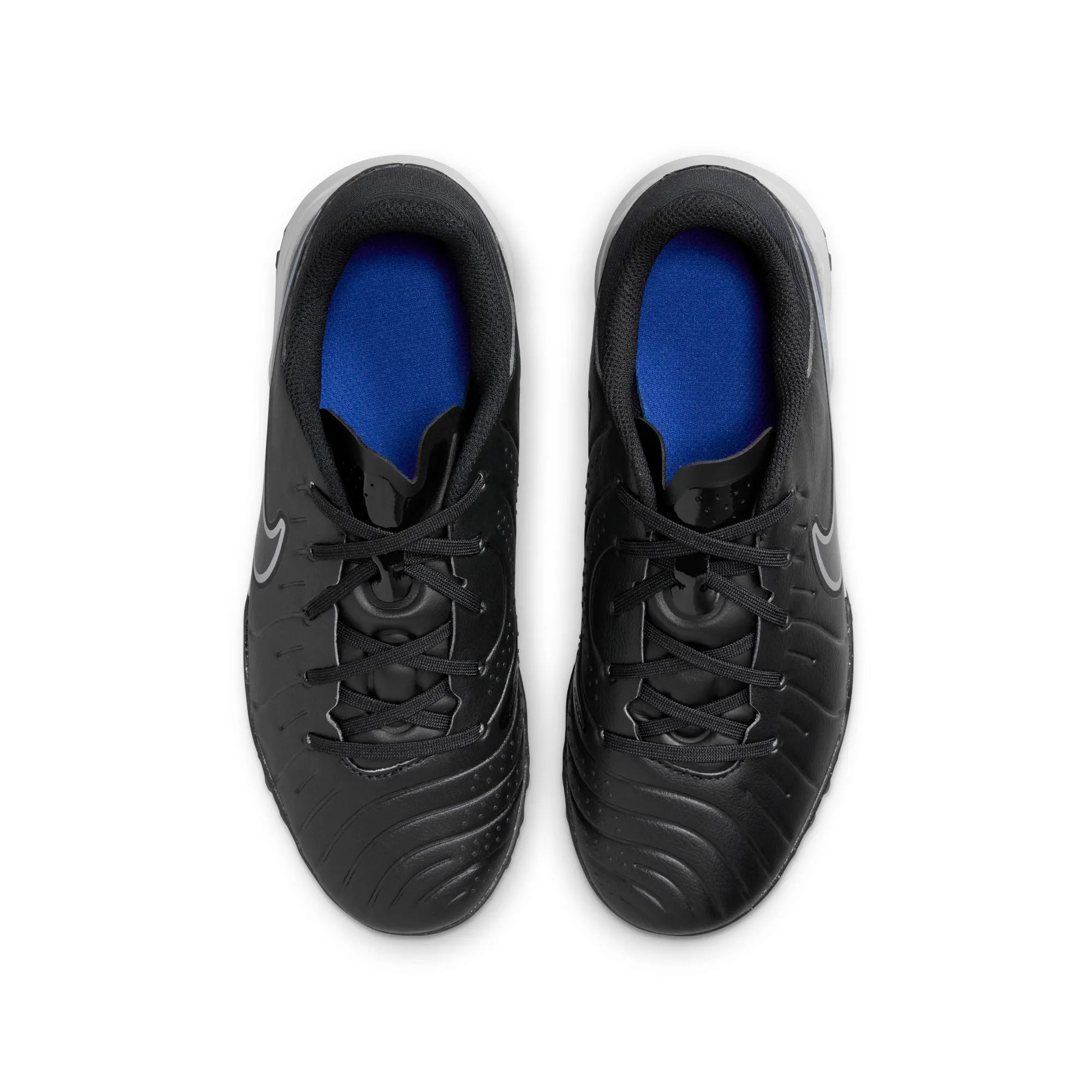 Nike Junior Tiempo Legend 10 Academy TF Turf Soccer Cleat -Black/Chrome/Hyper Royal